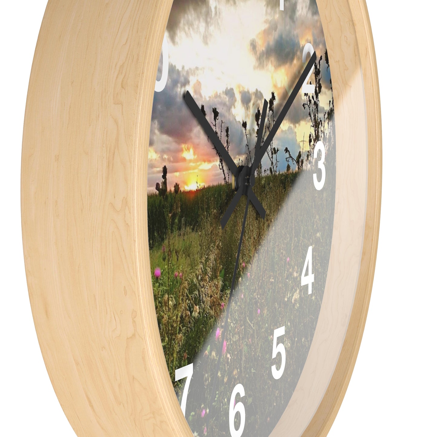 Cloudy Field wall Clock (SP Photography Collection)