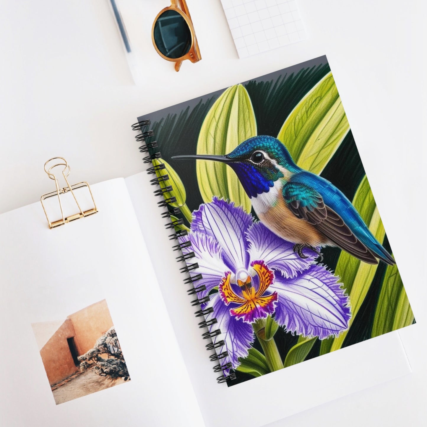 Hummingbird Spiral Notebook - Ruled Line (aiB & J Collections)