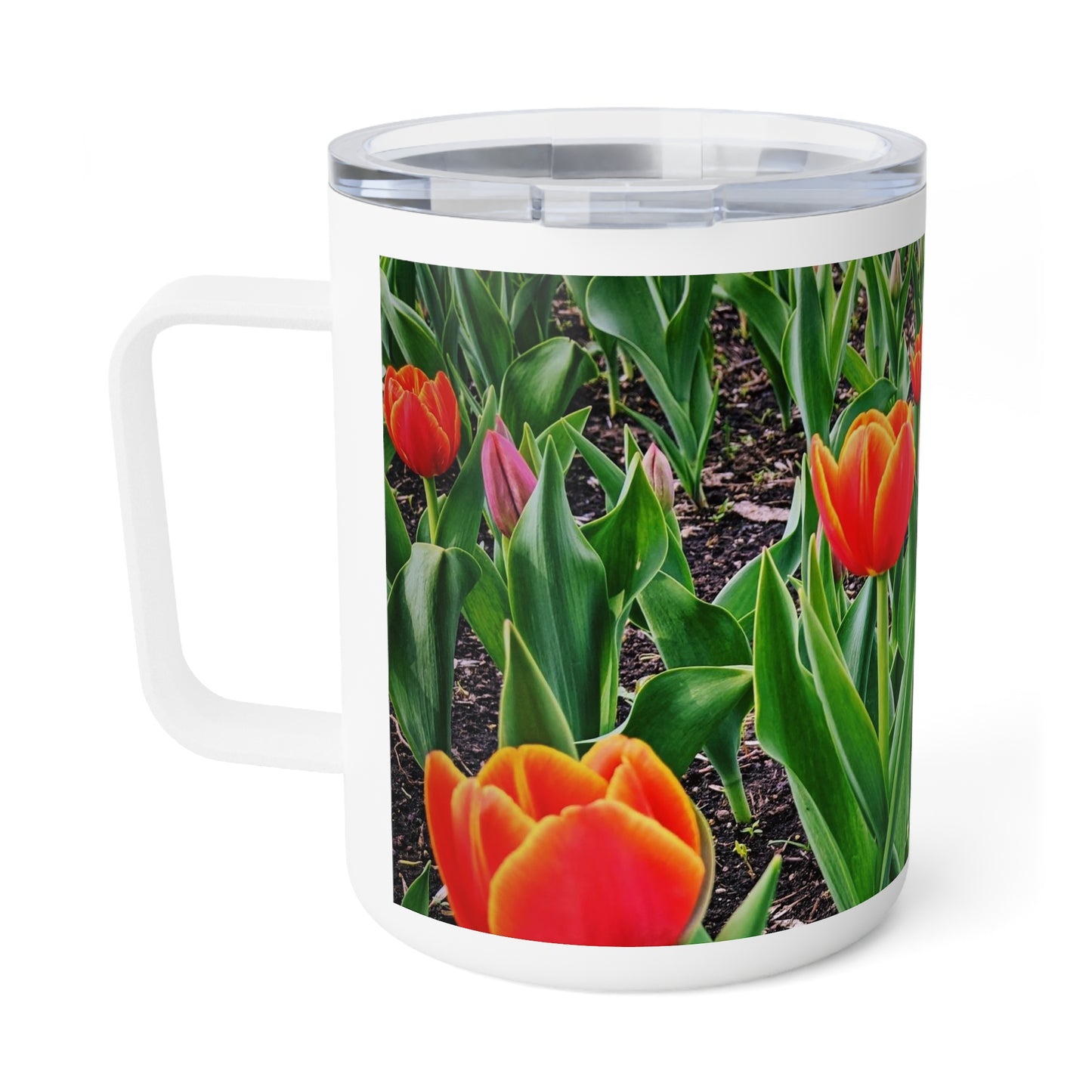 Red Tulips Insulated Coffee Mug, 10oz (SP Photography Collection)