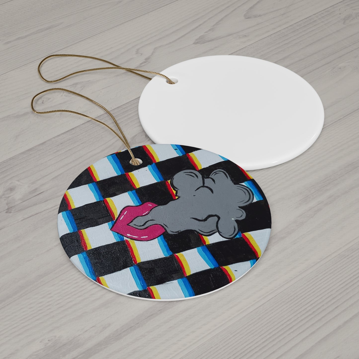 Smoke and Mirrors Ceramic Ornament (Peculiar Paintings Collection)