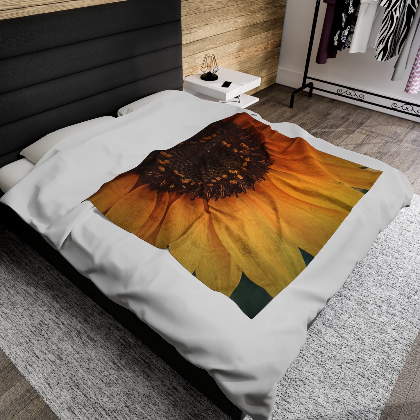 Sun Ray Sunflower Plush Blanket (SP Photography Collection)