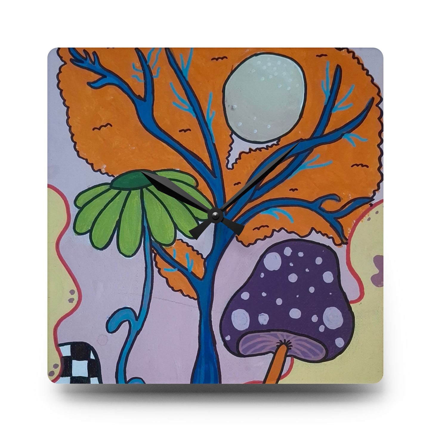 Mystic Mushroom Wall Clock (Peculiar Paintings Collection)