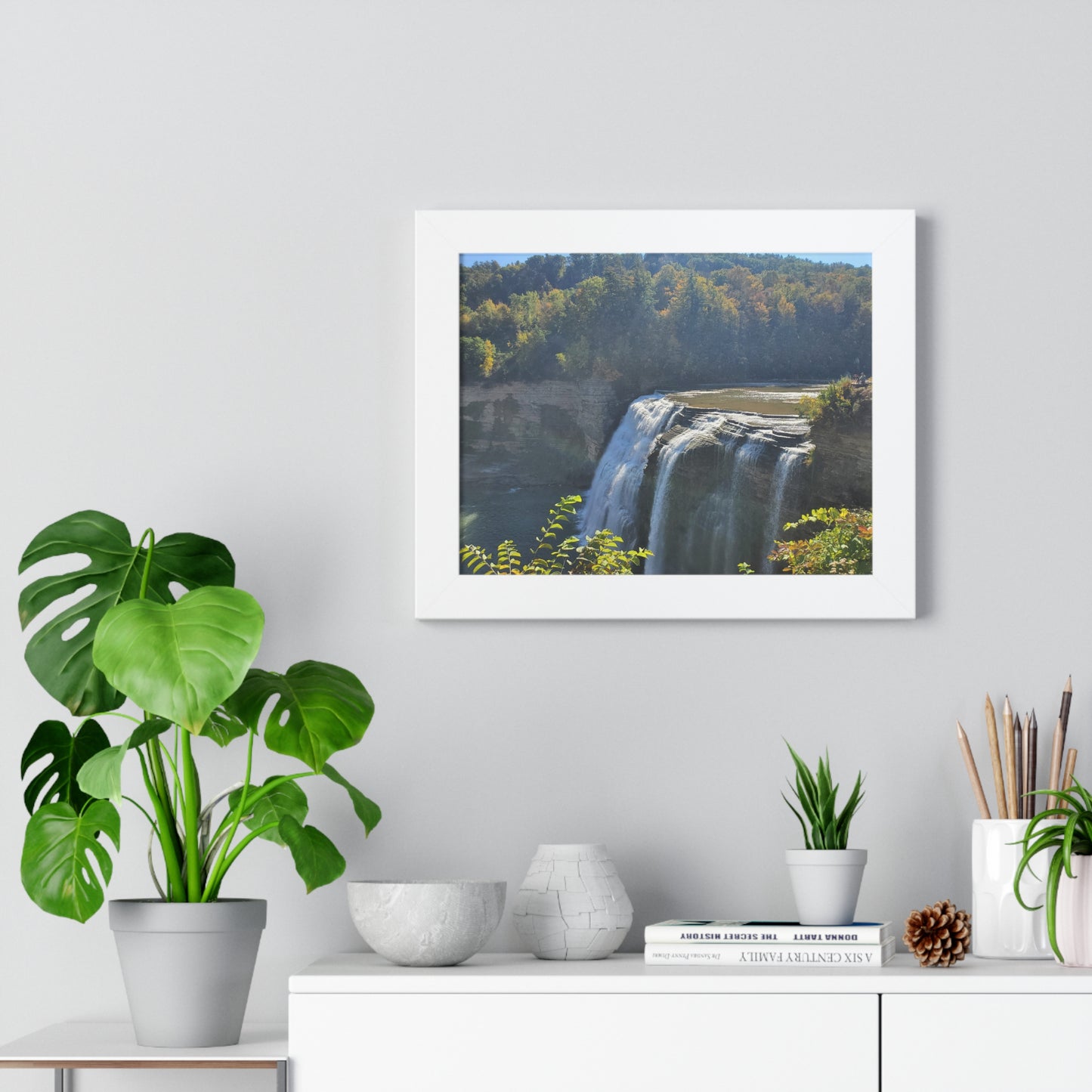 Waterfall Framed Horizontal Poster (B & J Collections)