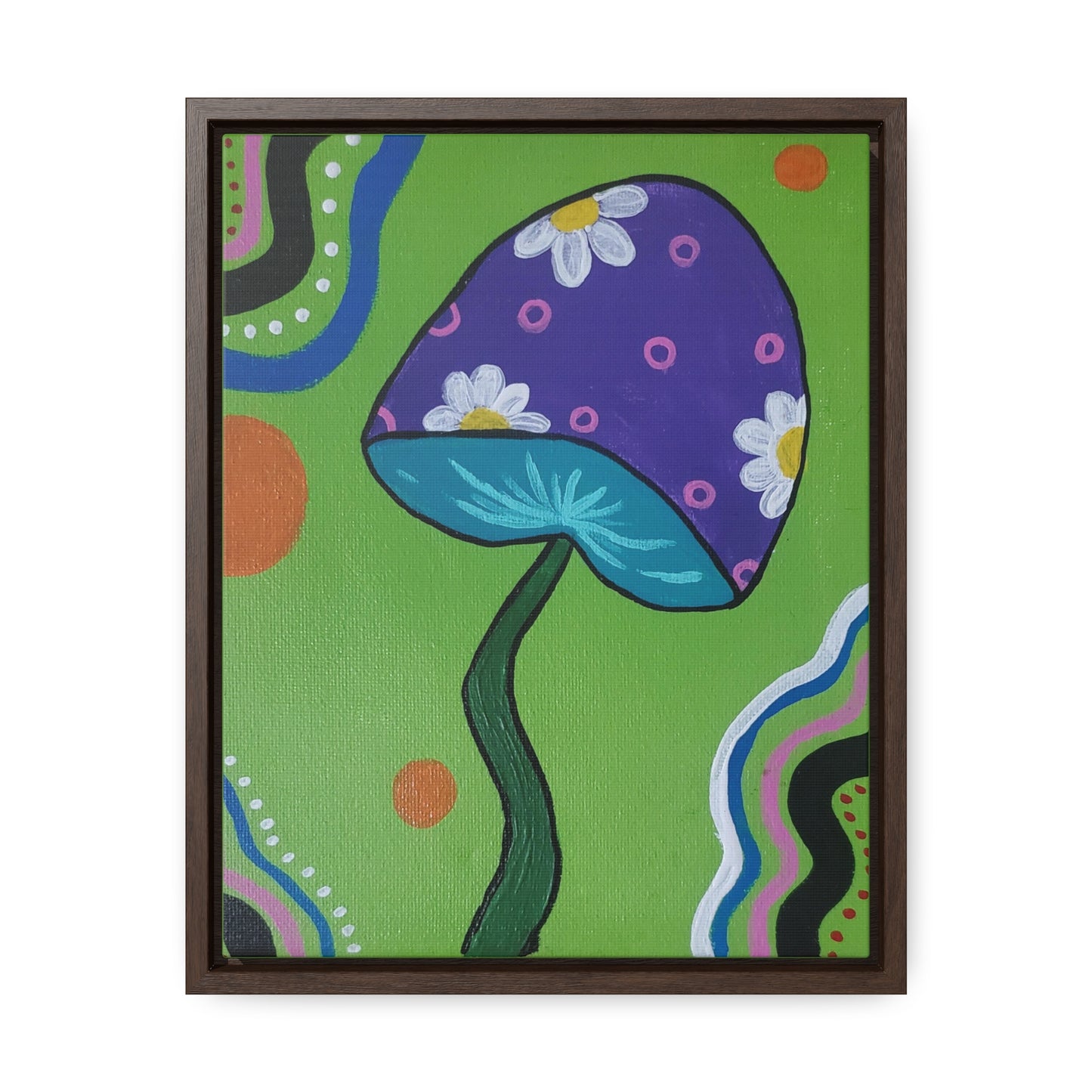 Marguerite Mushroom Canvas Wraps, Vertical Frame (Peculiar Paintings Collection)