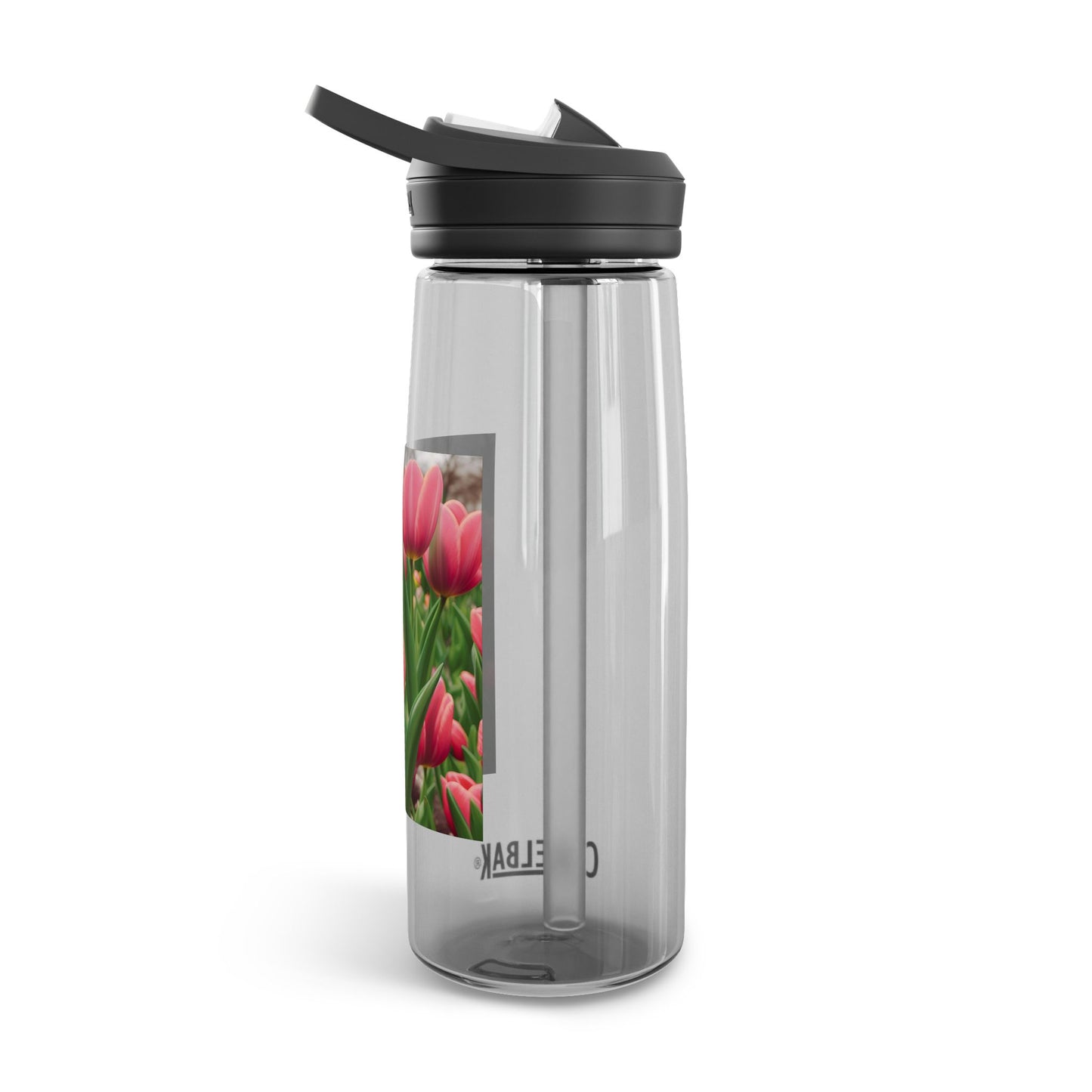 Pink Tulip CamelBak Eddy® Water Bottle, 25oz (SP Photography Collection)