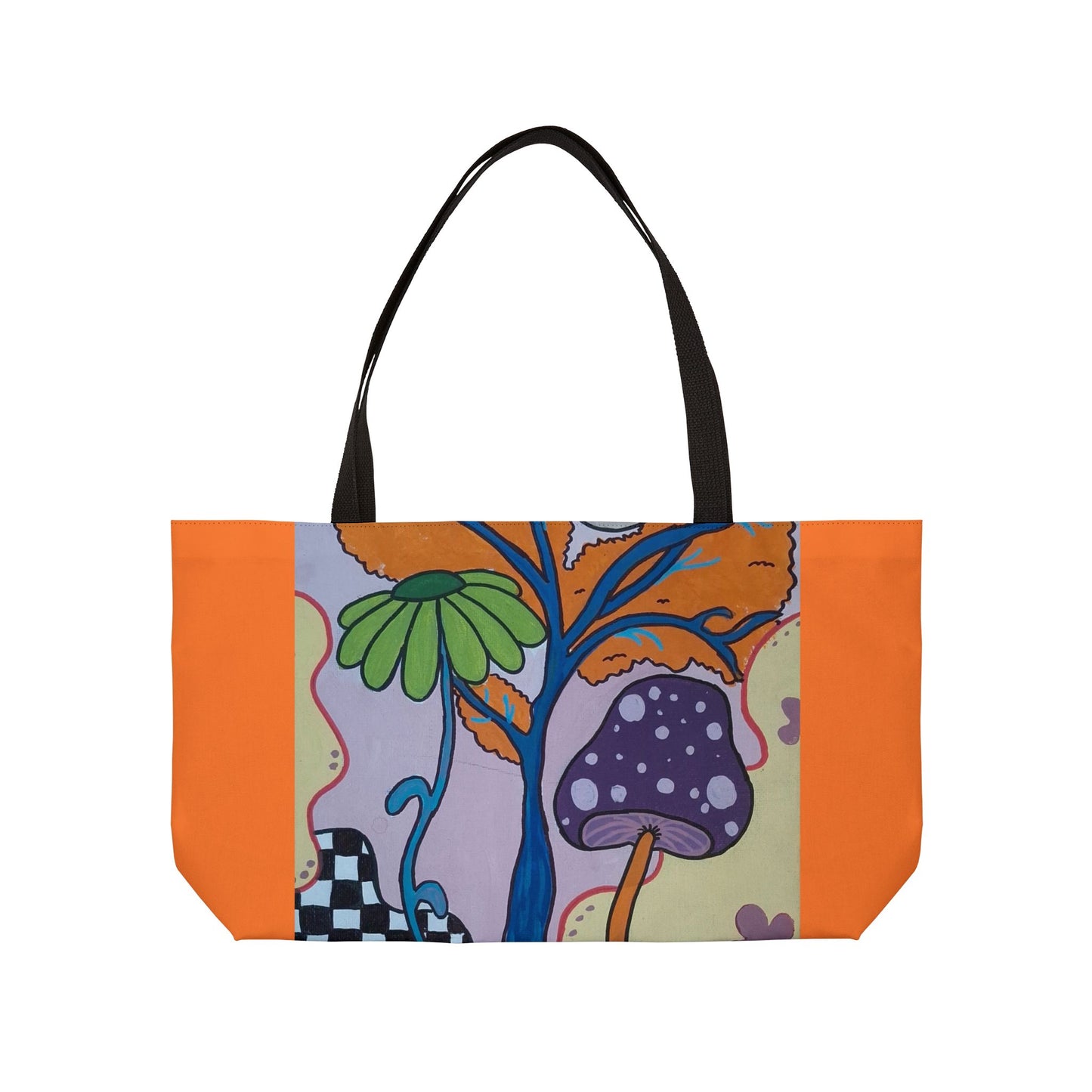 Mystic Mushroom Weekender Tote Bag (Peculiar Paintings Collection) ORANGE