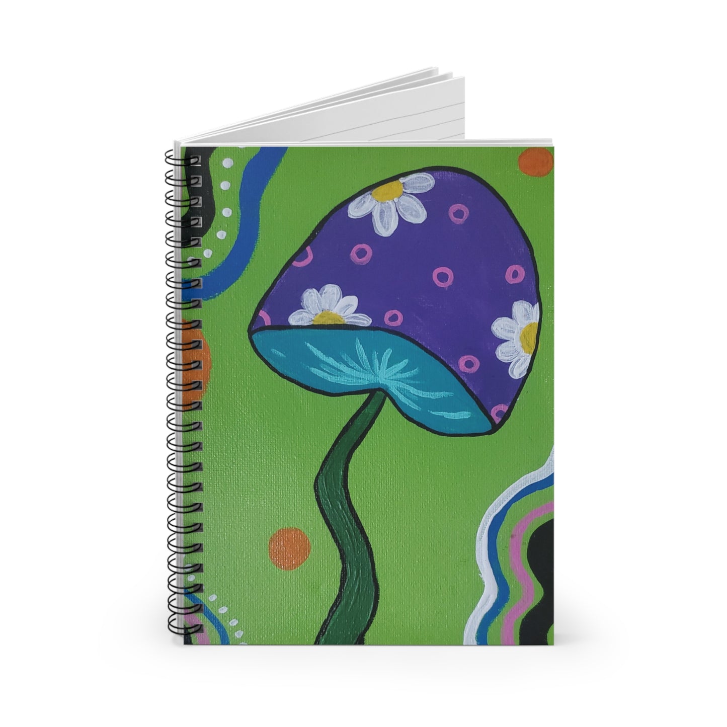 Marguerite Mushroom Spiral Notebook - Ruled Line (Peculiar Paintings Collection)