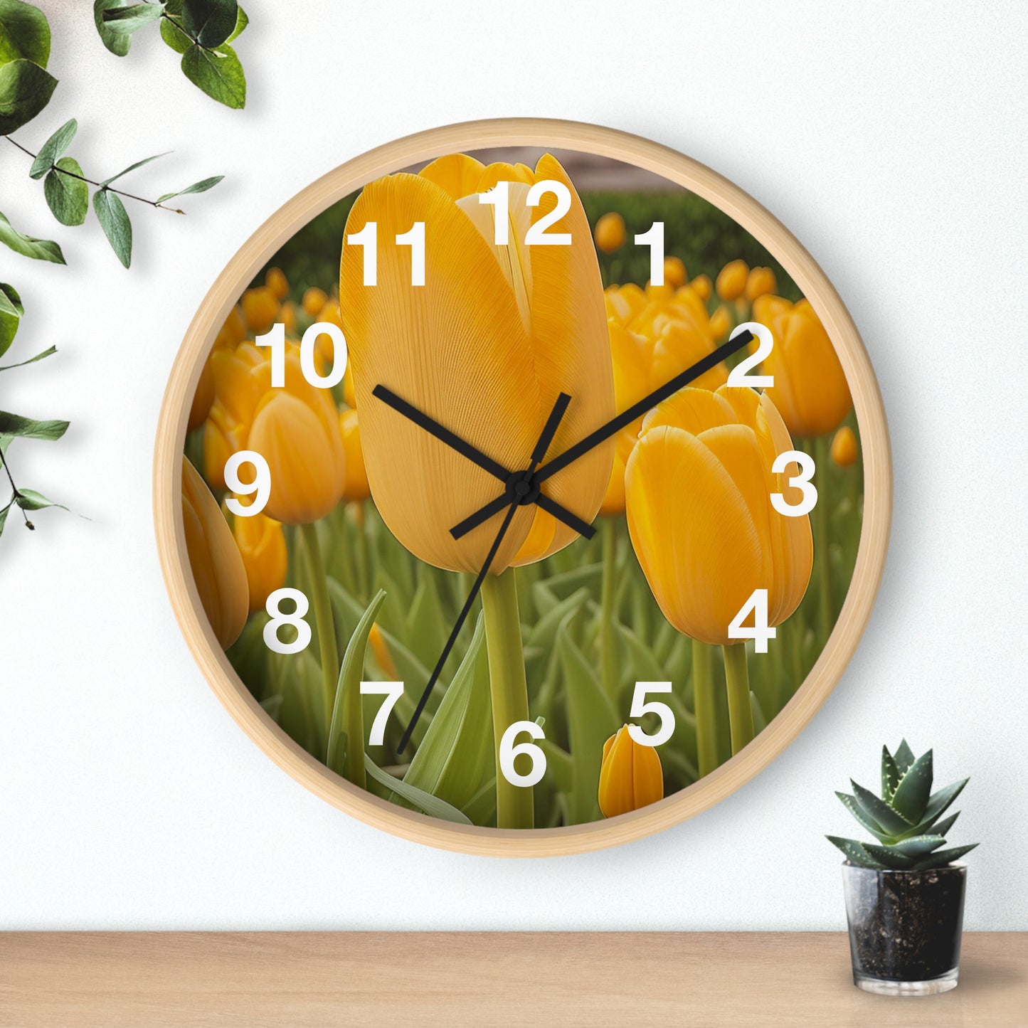 Yellow Tulip Wall Clock (SP Photography Collection)