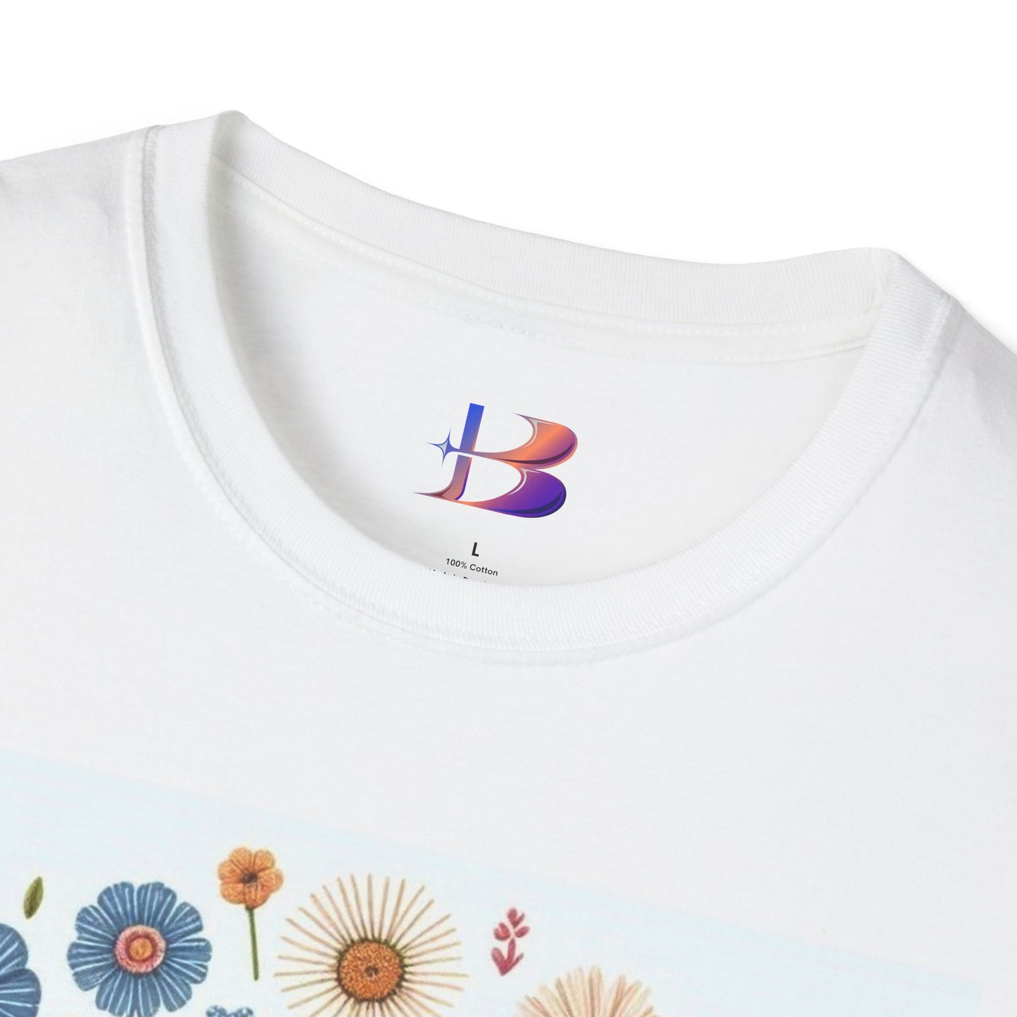 Smell The Flowers Unisex Softstyle T-Shirt (aiB & J Collections) (MULTIPLE COLORS)