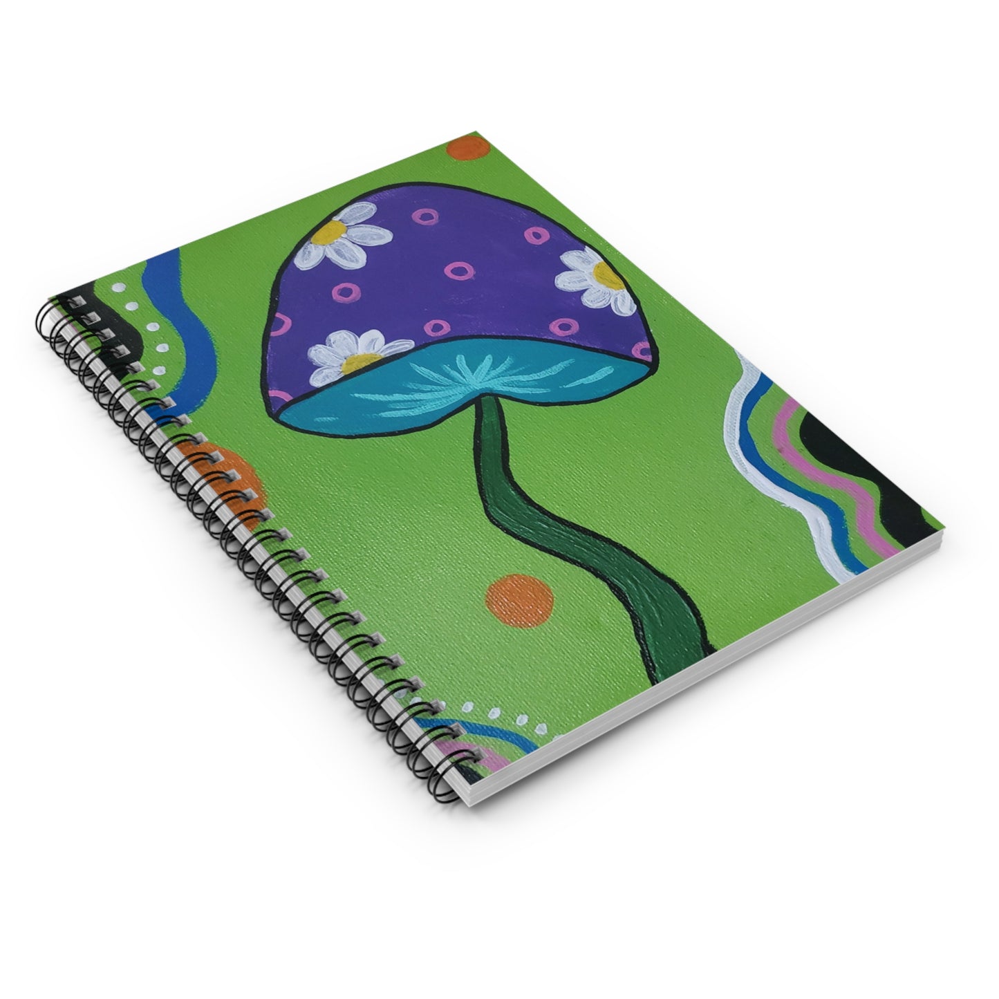 Marguerite Mushroom Spiral Notebook - Ruled Line (Peculiar Paintings Collection)