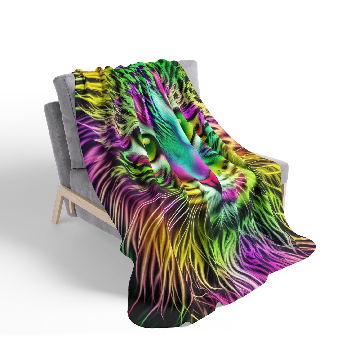Colorful Kitty Fleece Sherpa Blanket (SP Photography Collection)