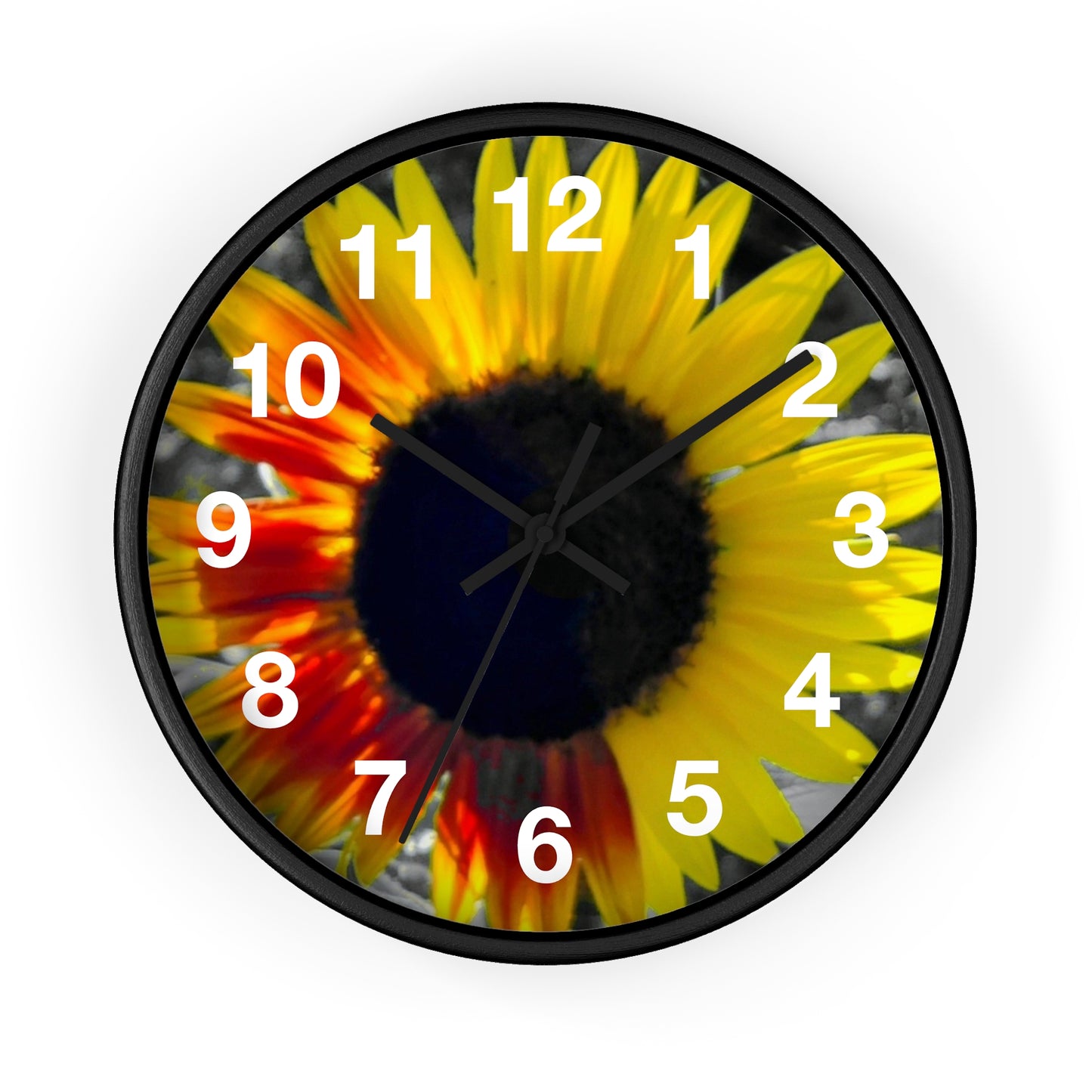 Mixed Sunflower Wall Clock (Enchanted Exposures By Tammy Lyne)