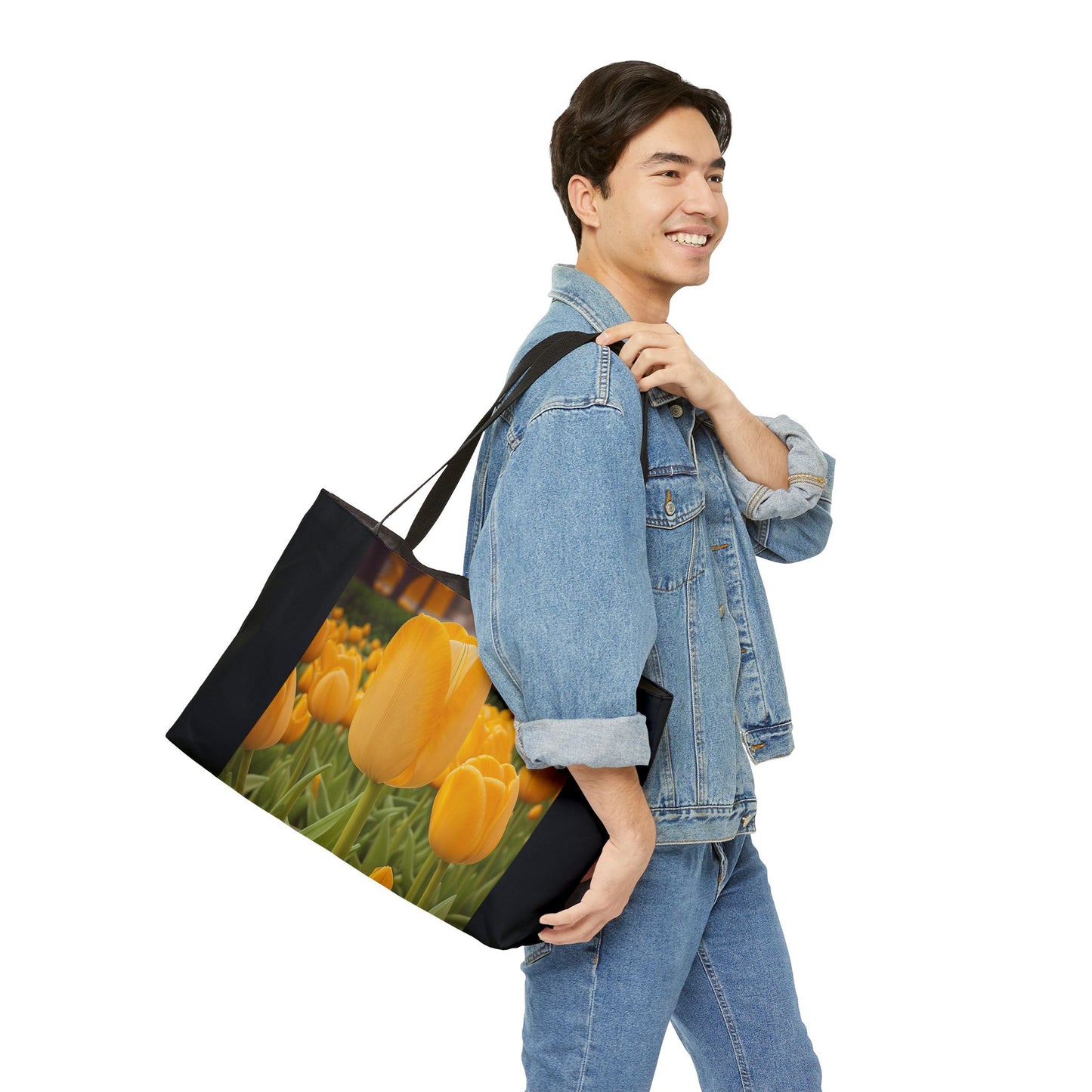 Yellow Tulip Weekender Tote Bag (SP Photography Collection) BLACK
