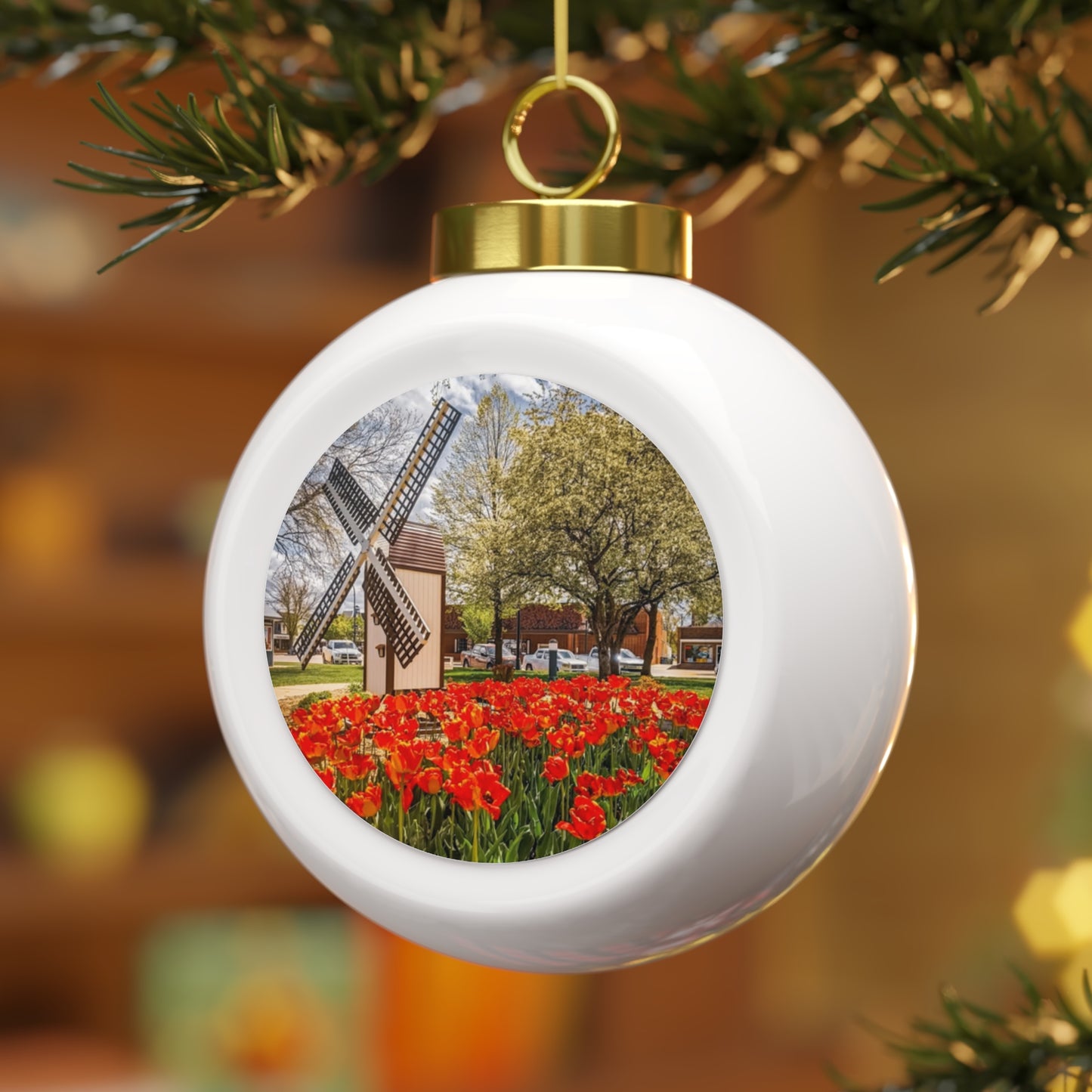 Red Windmill Tulip Ornament (SP Photography Collection)