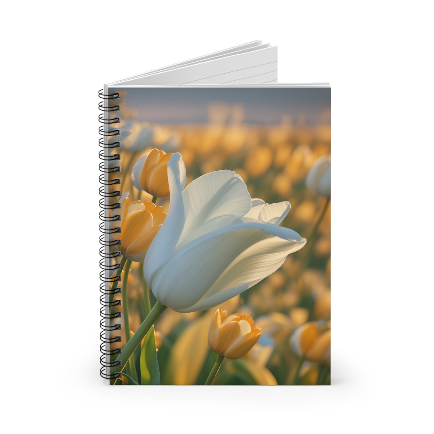 White Flower Tulip Spiral Notebook( SP Photography Collection)