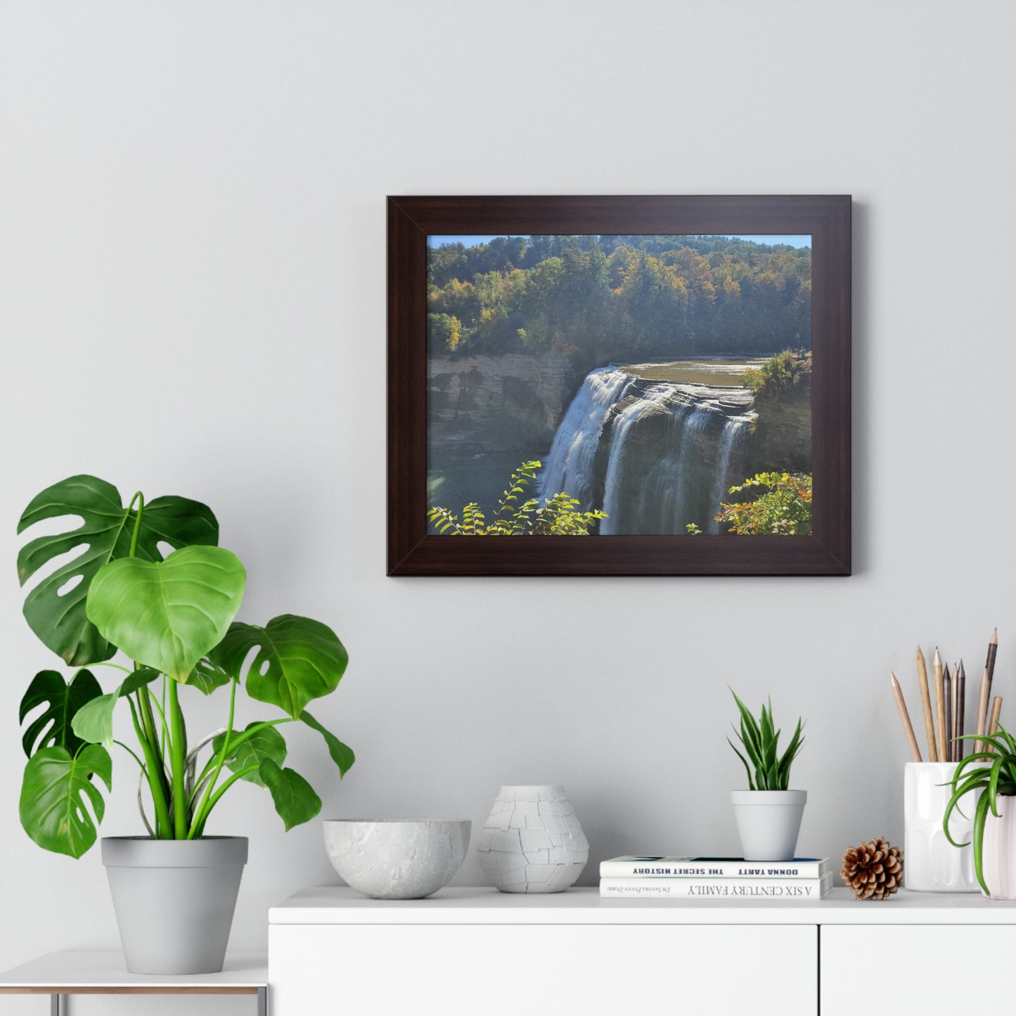 Waterfall Framed Horizontal Poster (B & J Collections)