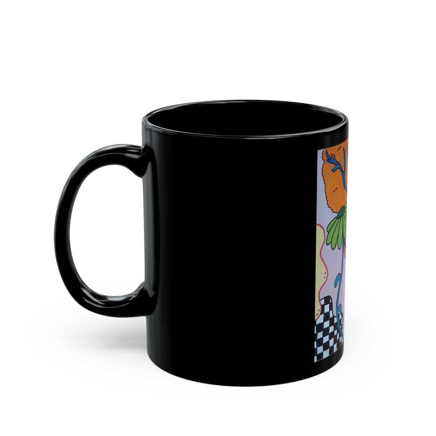 Mystic Mushroom 11oz Black Mug (Peculiar Paintings Collections)