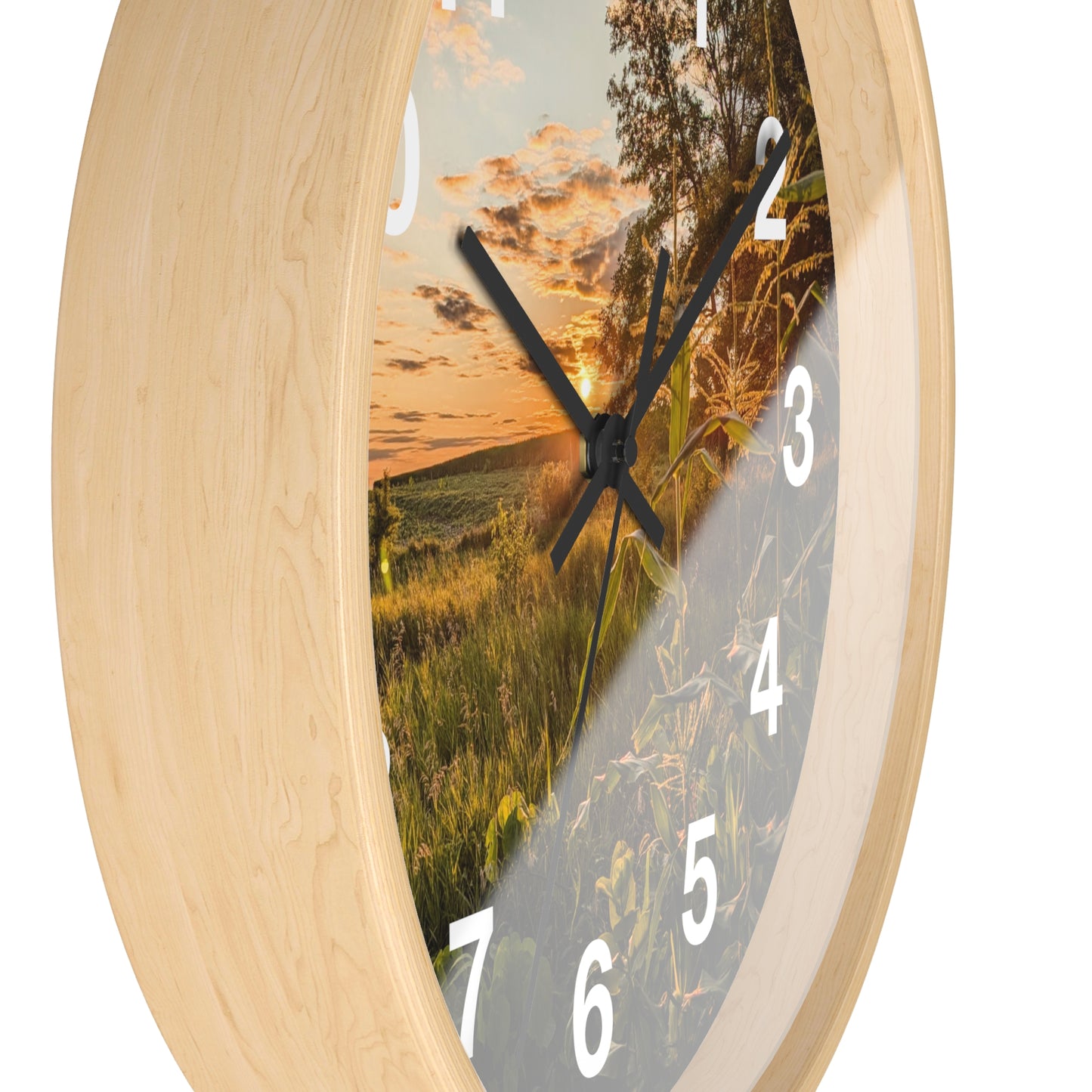 Corn Filed Sunset Clock (SP Photography Collection)