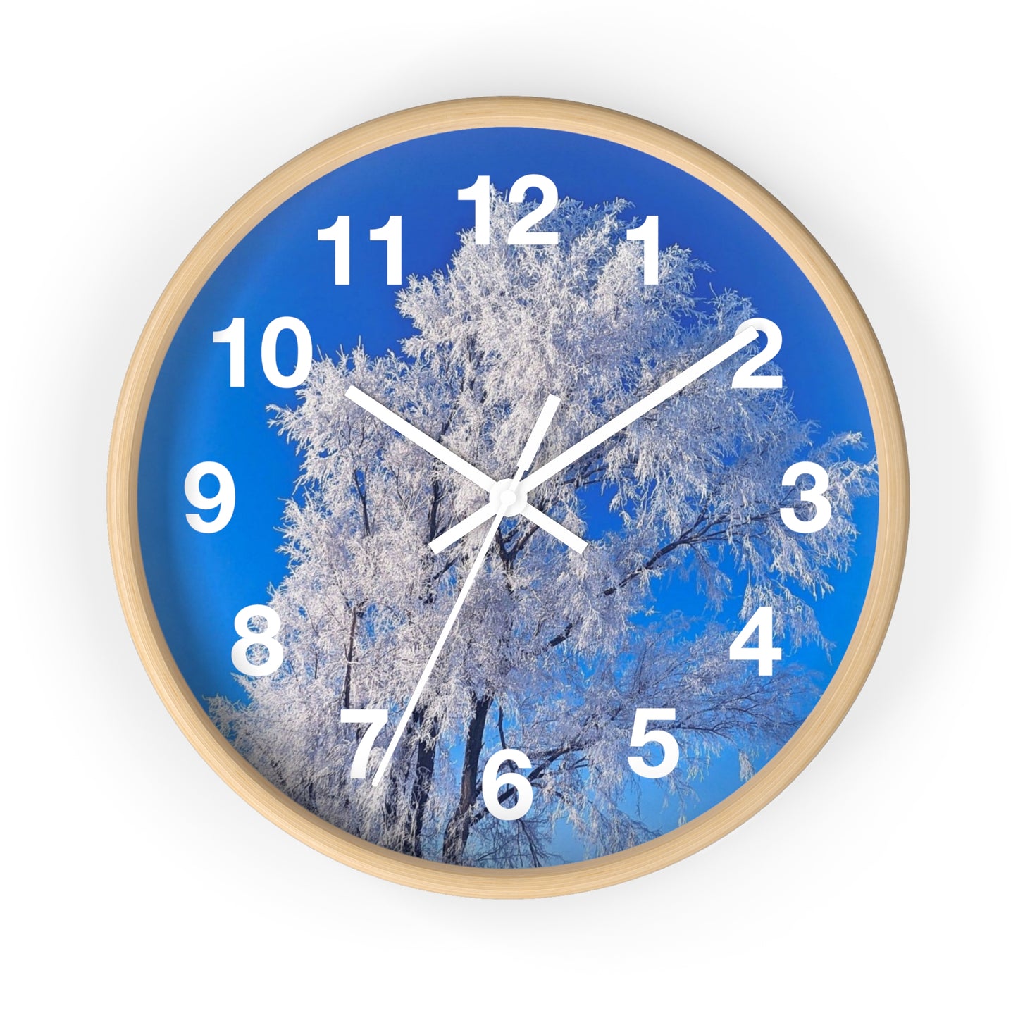 Snowy Tree Clock (SP Photography Collection)