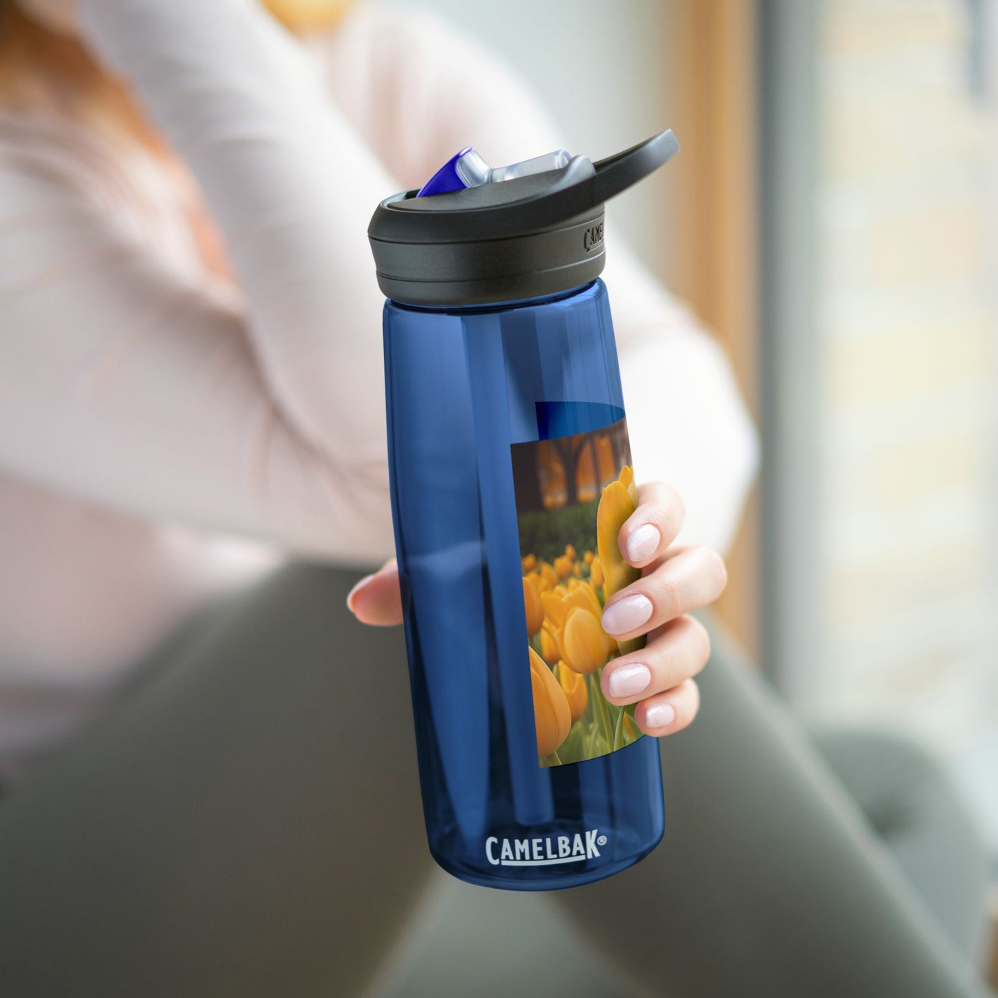 Yellow Tulip CamelBak Eddy® Water Bottle, 25oz (SP Photography Collection)