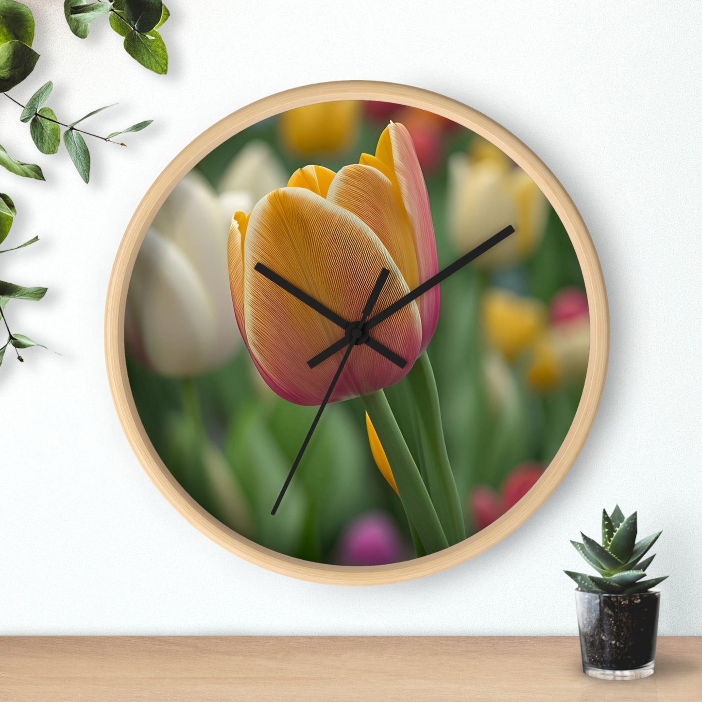 Orange Tulip Wall Clock (SP Photography Collection)