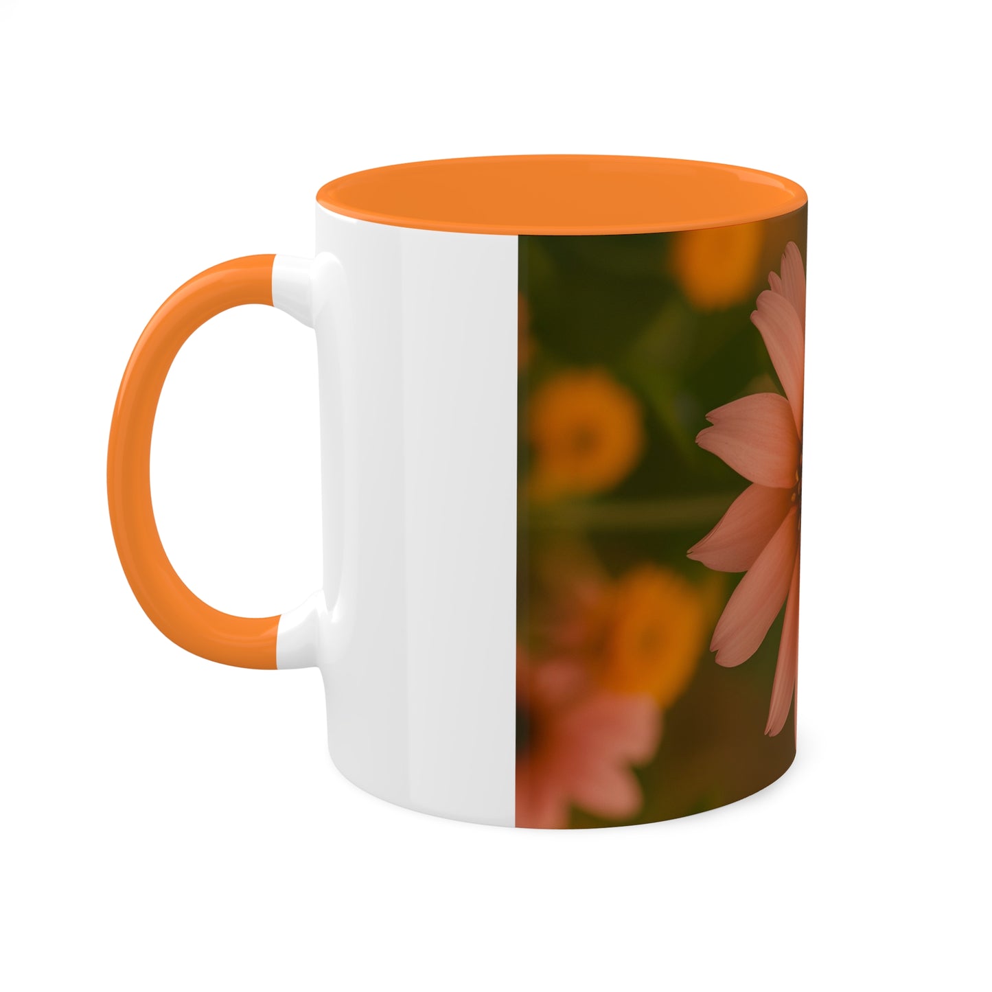 Peach Daisy Mug, 11oz (SP Photography Collection) ORANGE