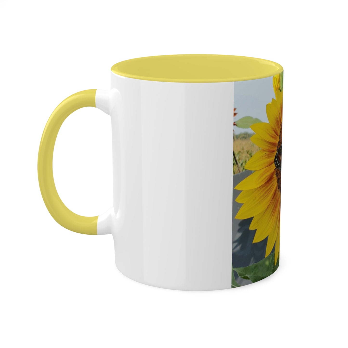Happy Sunflower Mug, 11oz (Enchanted Exposures By Tammy Lyne Collection) YELLOW