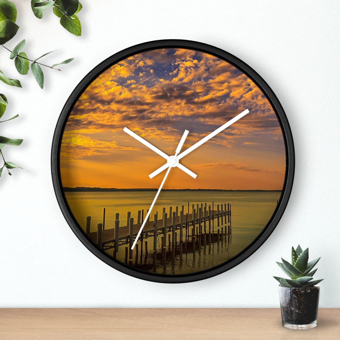 On the dock Wall Clock (SP Photography Collection)