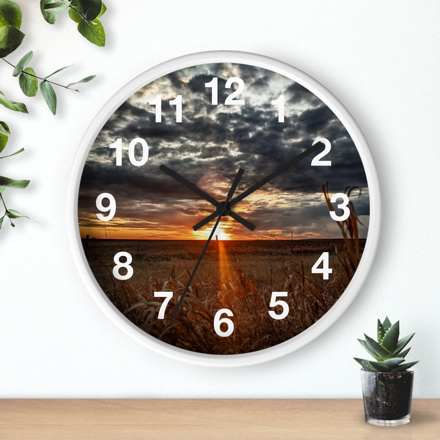 Cloudy Skies Wall Clock (SP Photography Collection)