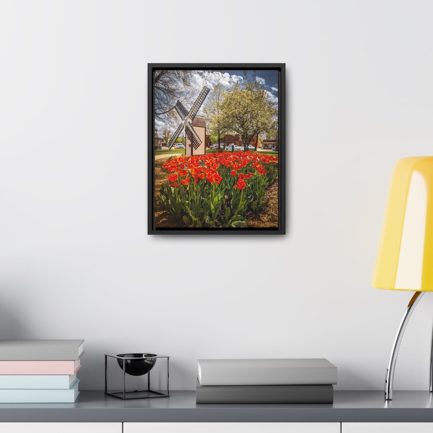Red Windmill Tulip Canvas Wraps, Vertical Frame (SP Photography Collection)