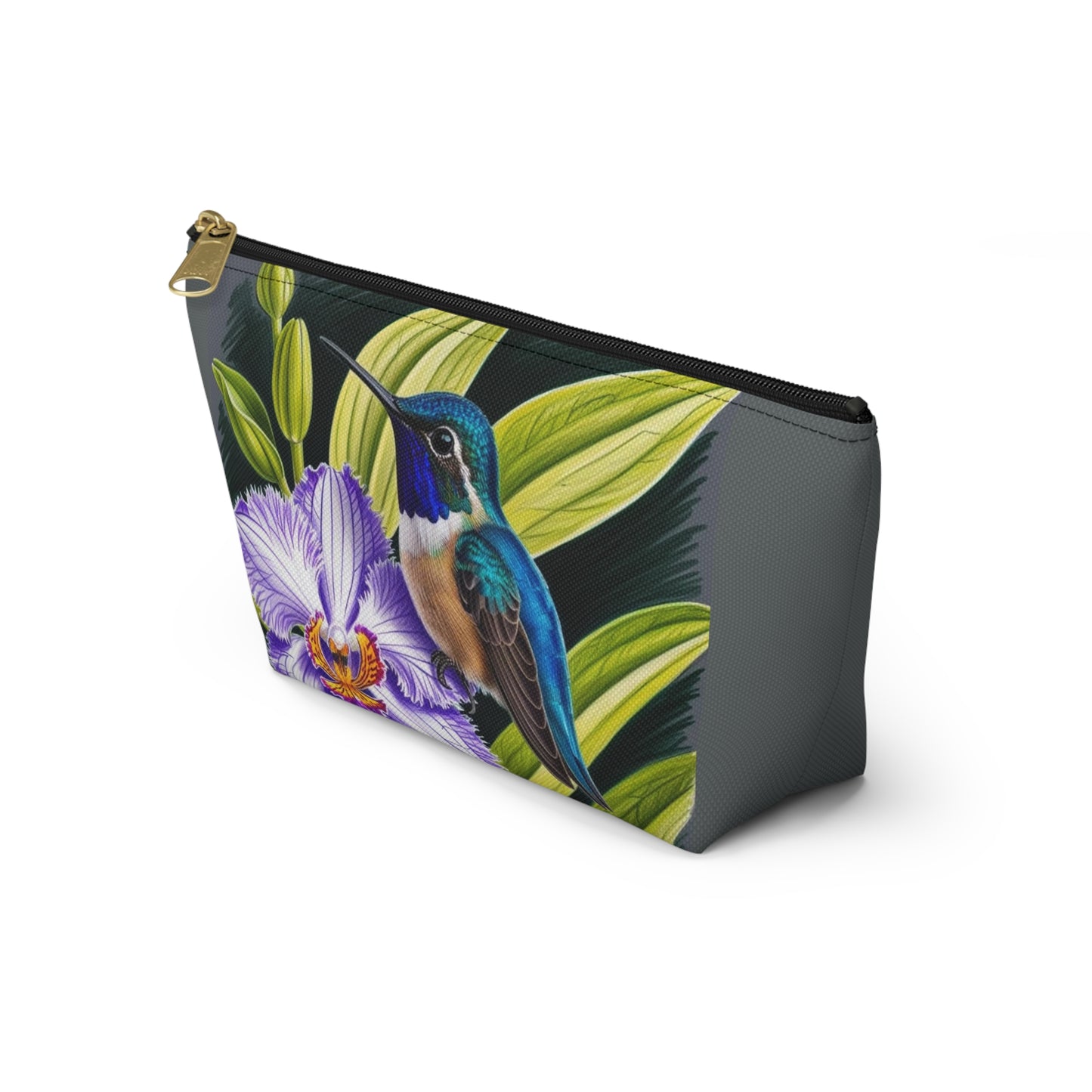 Hummingbird Accessory Pouch w T-bottom (aiB & J Collections) GRAY