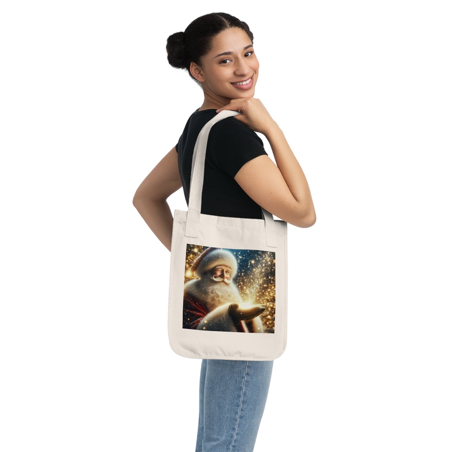 Santa Magic Organic Canvas Tote Bag (ai B & J Collections)