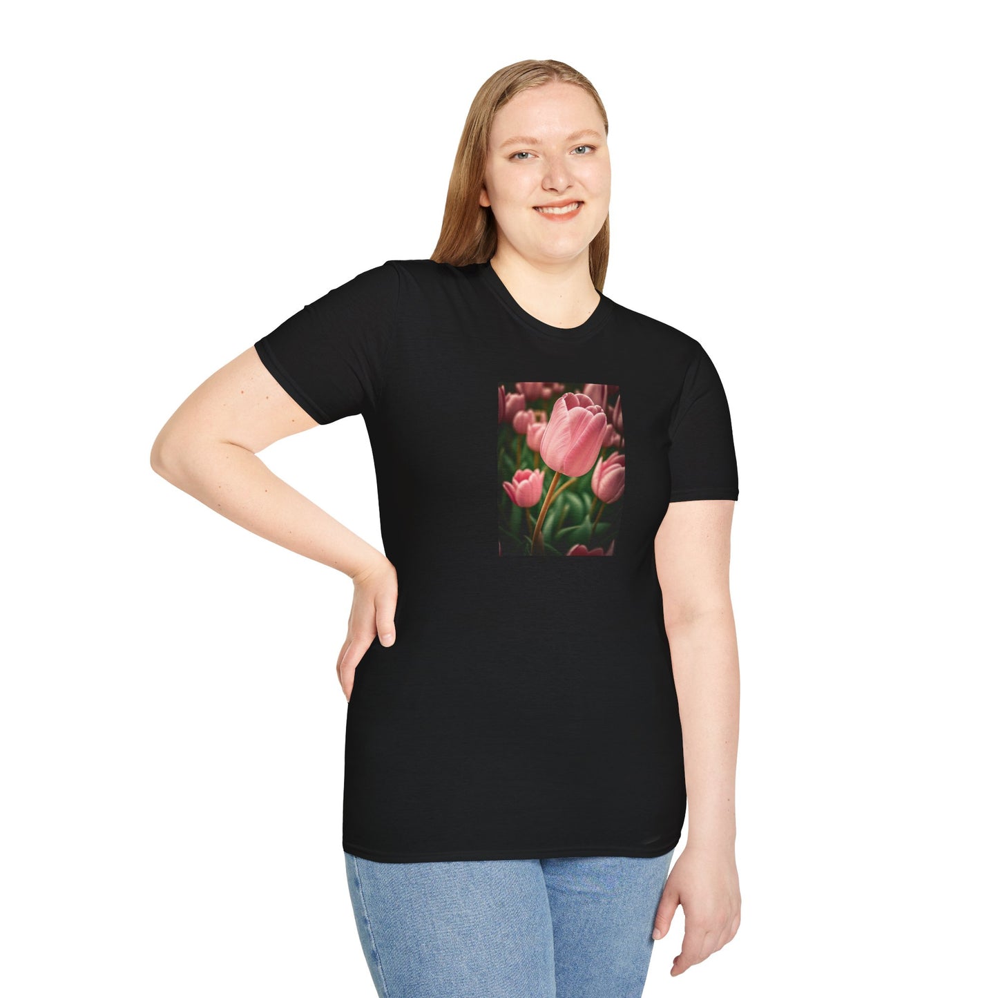 Pink Tulip Unisex Soft-style T-Shirt (SP Photography Collection)