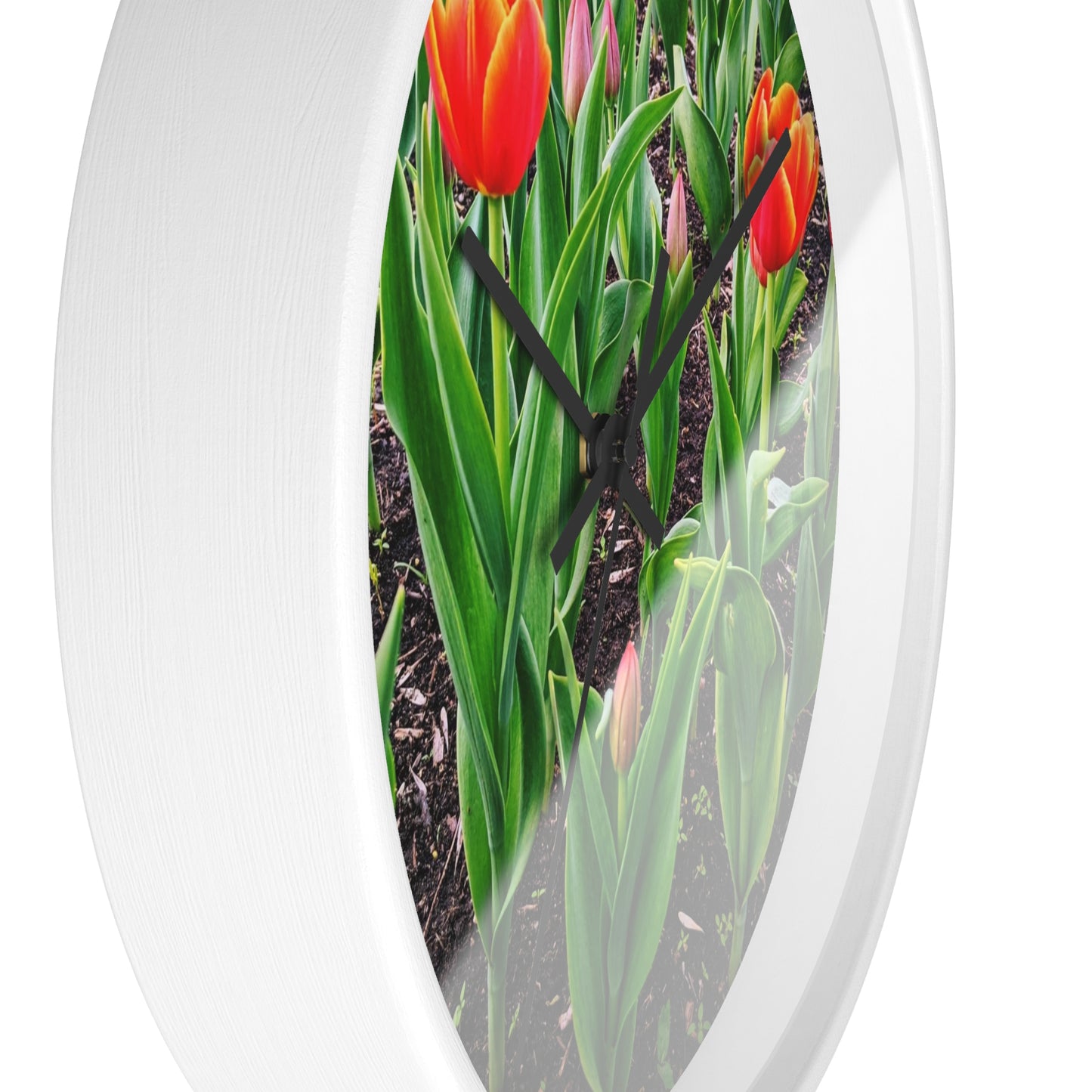 Red Tulips Wall Clock (SP Photography Collection)