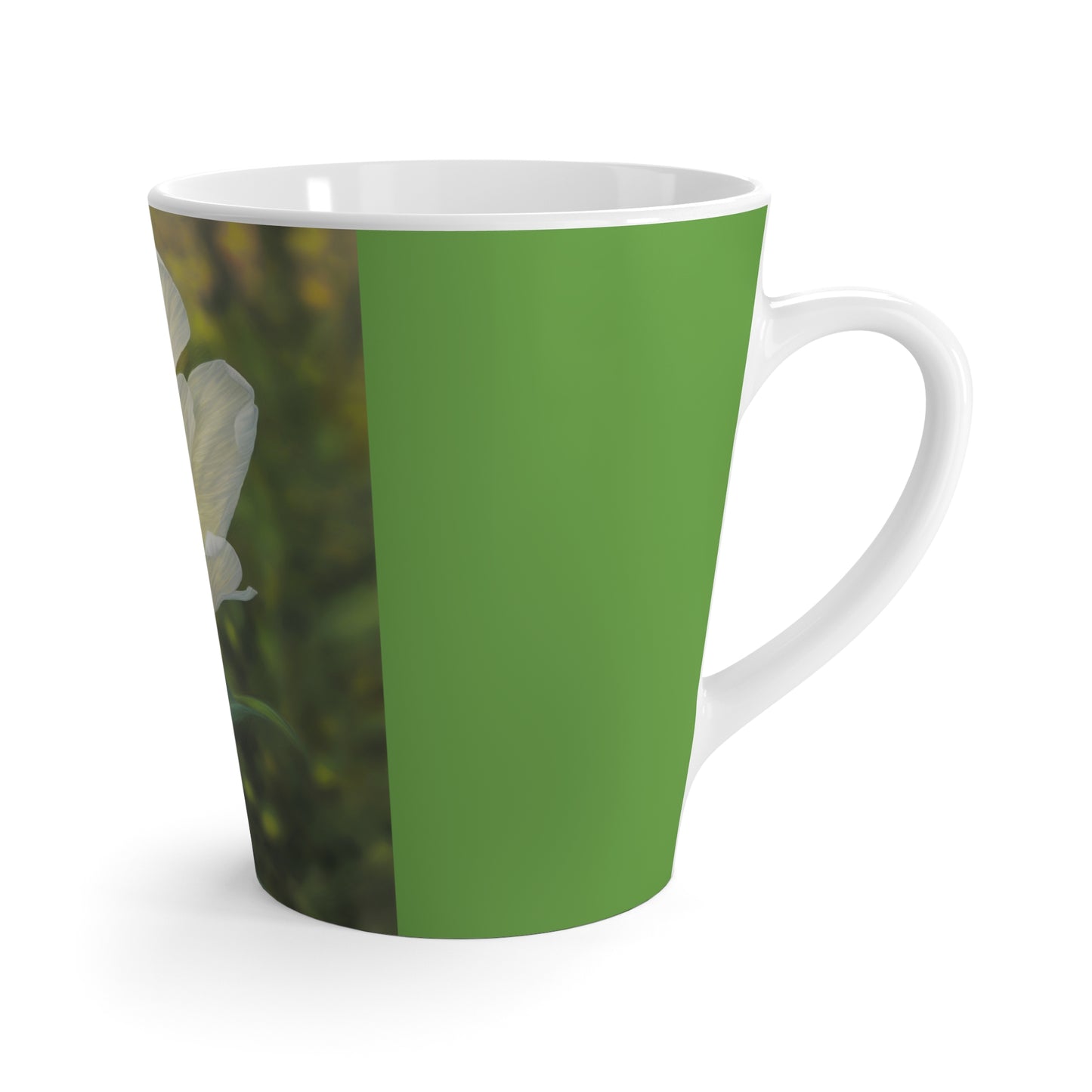 White Tulip Latte Mug (SP Photography) GREEN