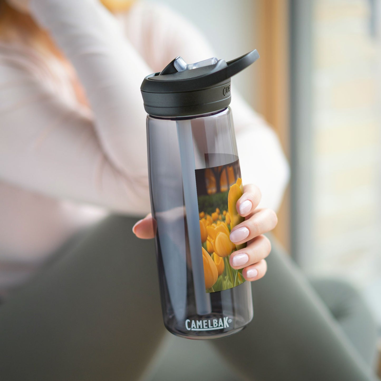 Yellow Tulip CamelBak Eddy® Water Bottle, 25oz (SP Photography Collection)