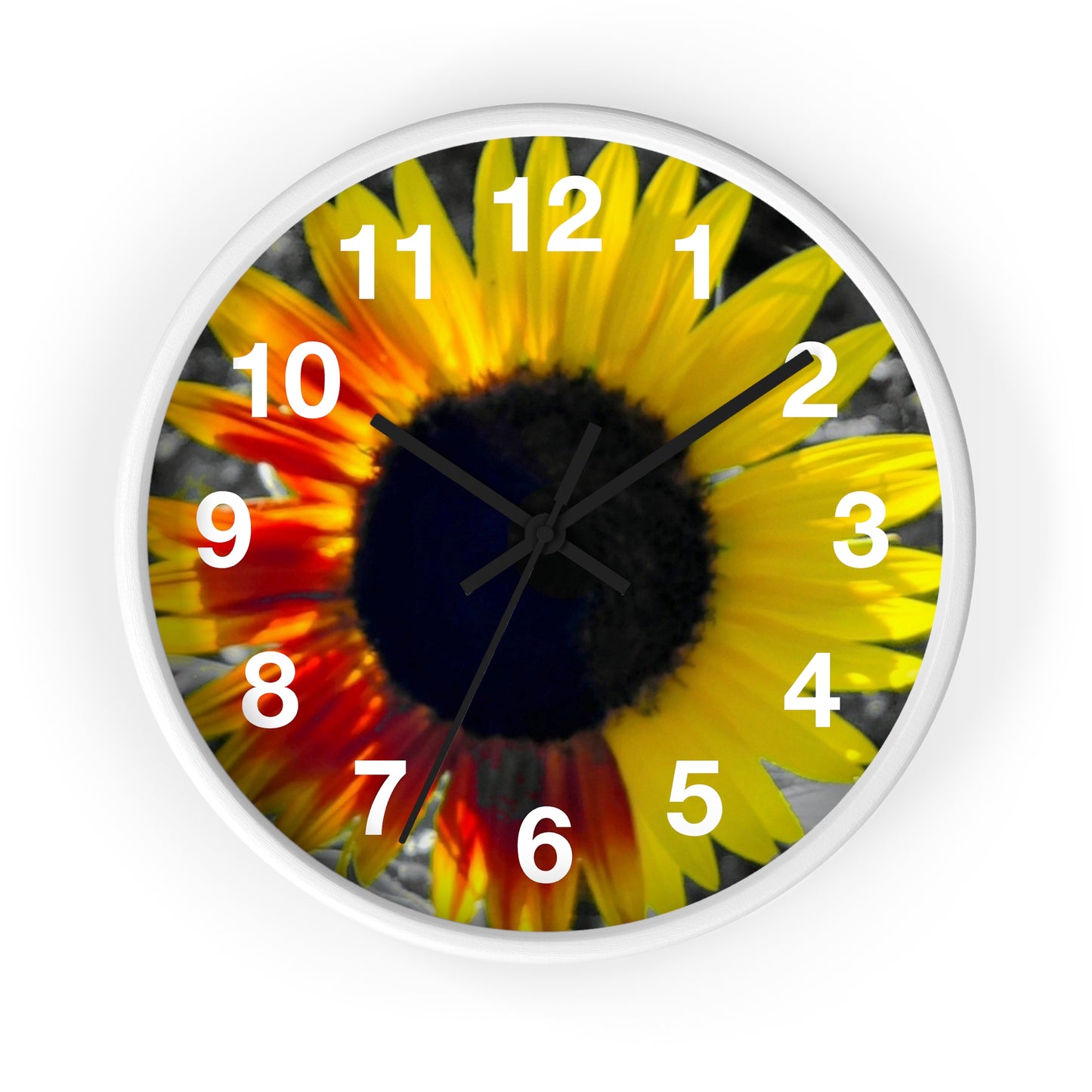 Mixed Sunflower Wall Clock (Enchanted Exposures By Tammy Lyne)
