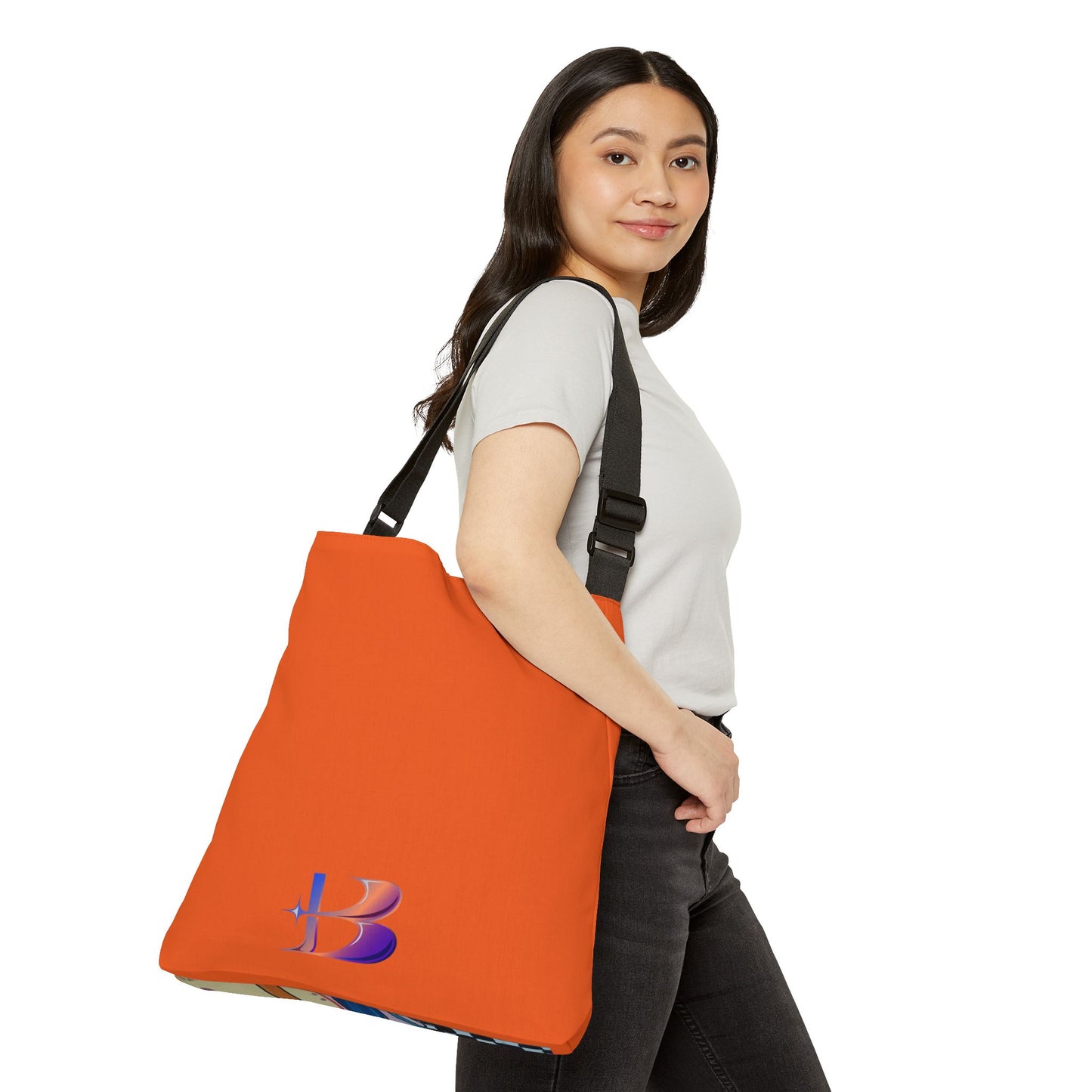 Mystical Mushroom Adjustable Tote Bag (Peculiar Paintings Collection) ORANGE