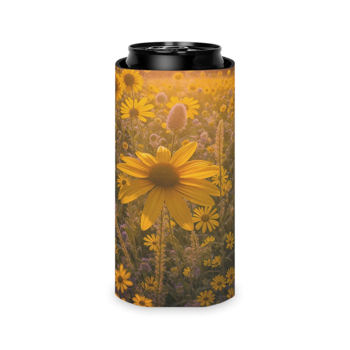 Narrow leaf Can Slim Cooler Sleeve (SP Photography Collection) YELLOW