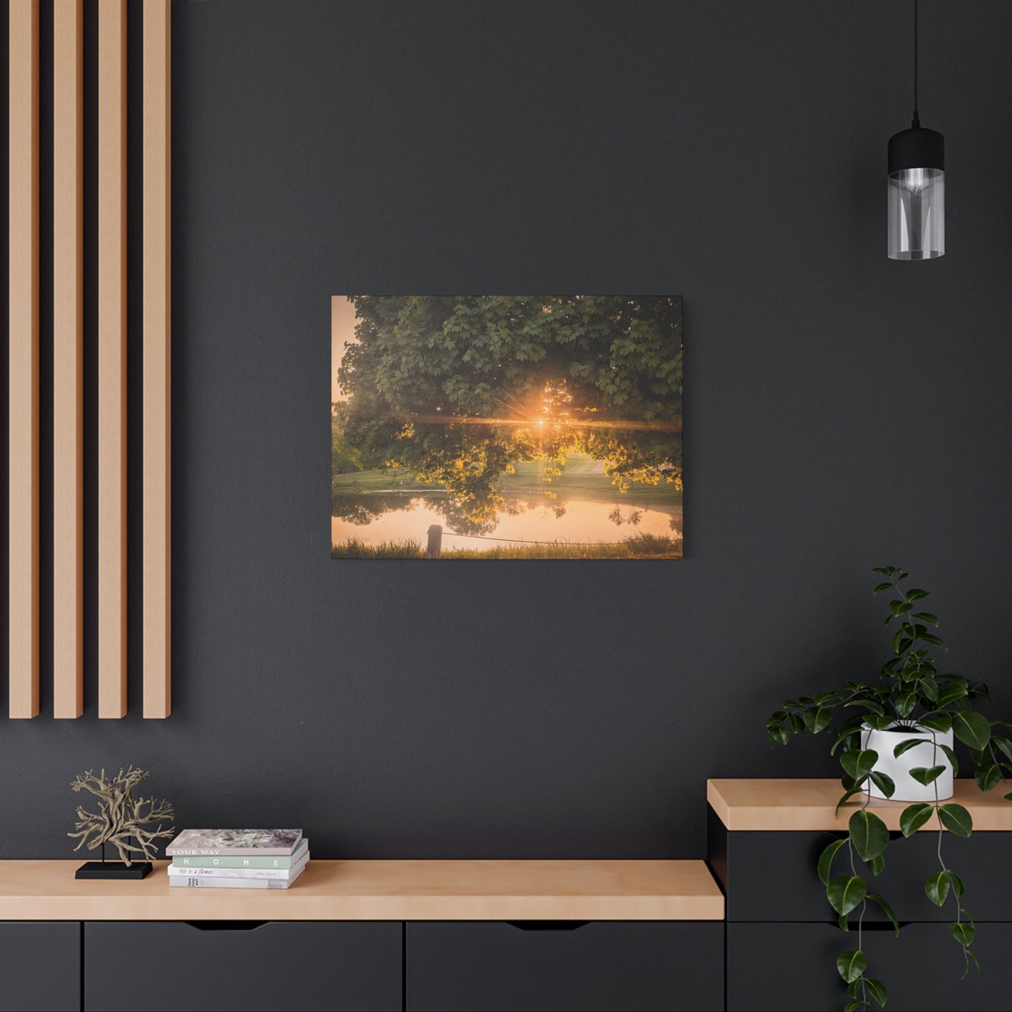 Sunset Pond Matte Canvas, Stretched, 1.25" (SP Photography Collection) 32" X 24"