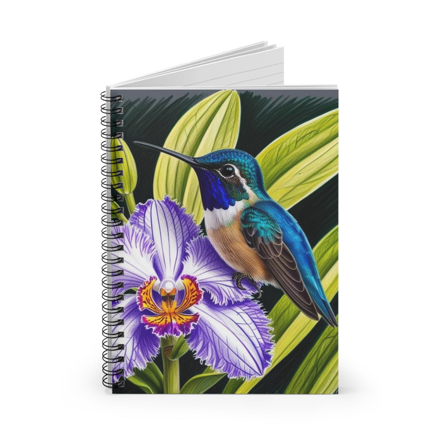 Hummingbird Spiral Notebook - Ruled Line (aiB & J Collections)