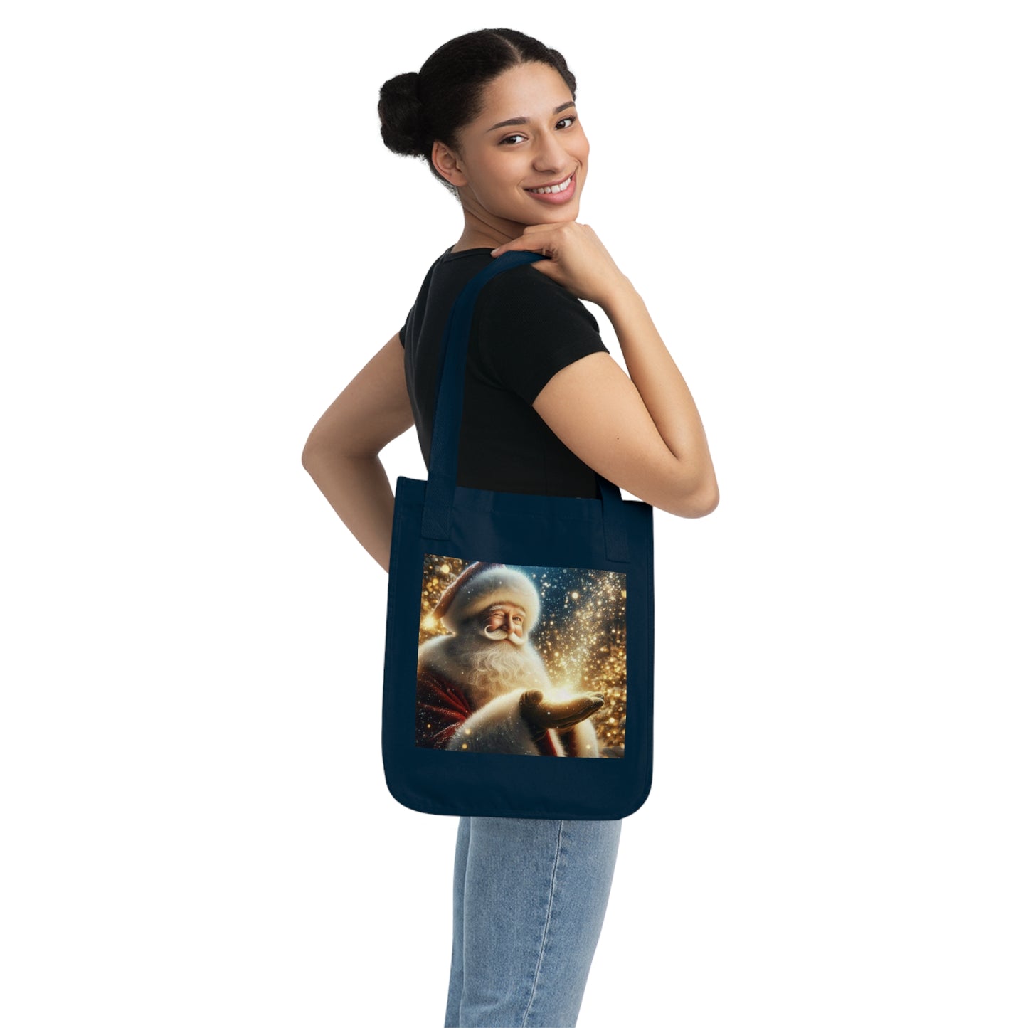 Santa Magic Organic Canvas Tote Bag (ai B & J Collections)