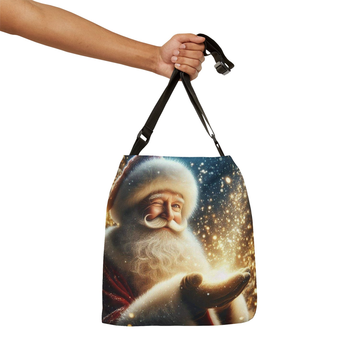 Santa Magic Adjustable Tote Bag (ai B & J Collections) BLACK