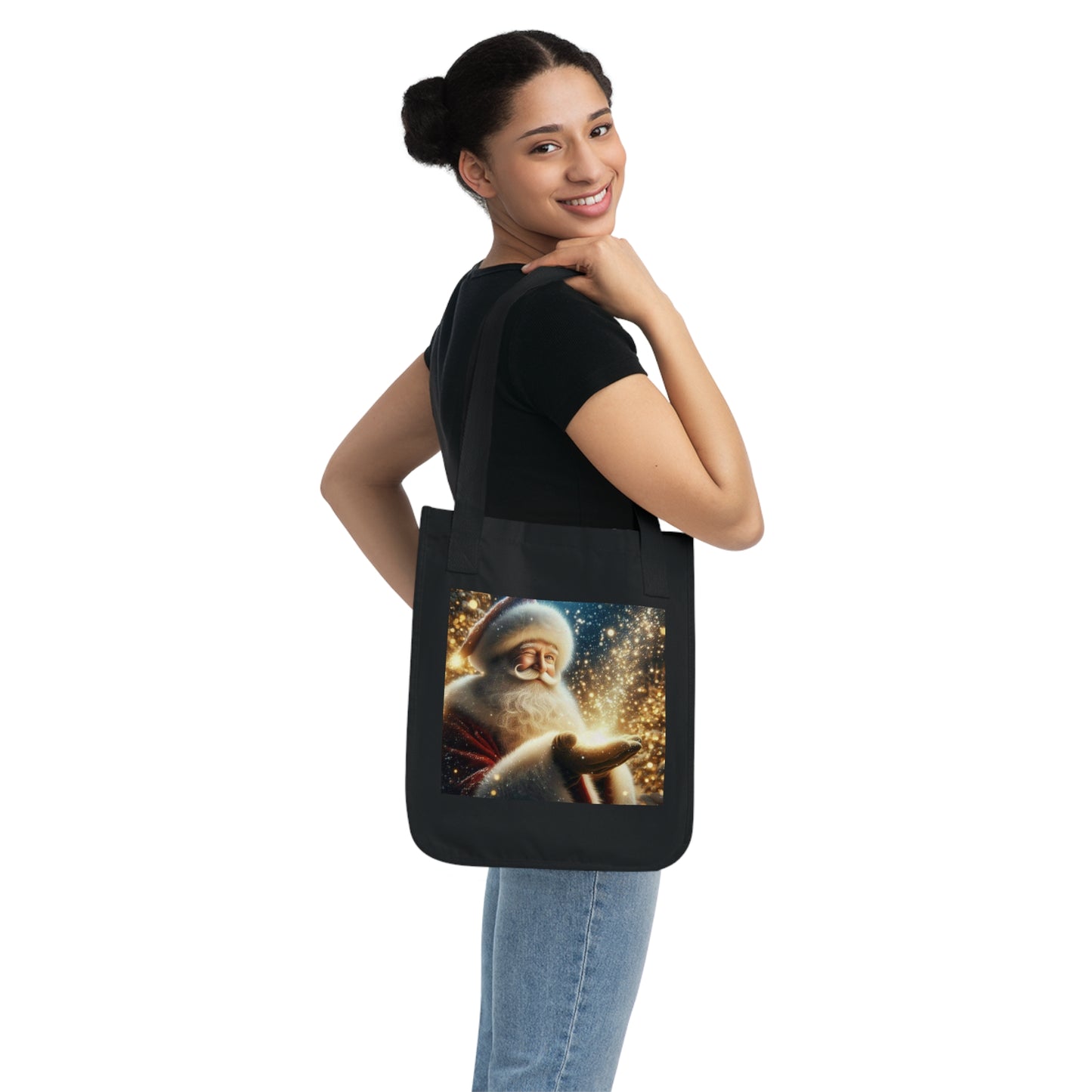 Santa Magic Organic Canvas Tote Bag (ai B & J Collections)
