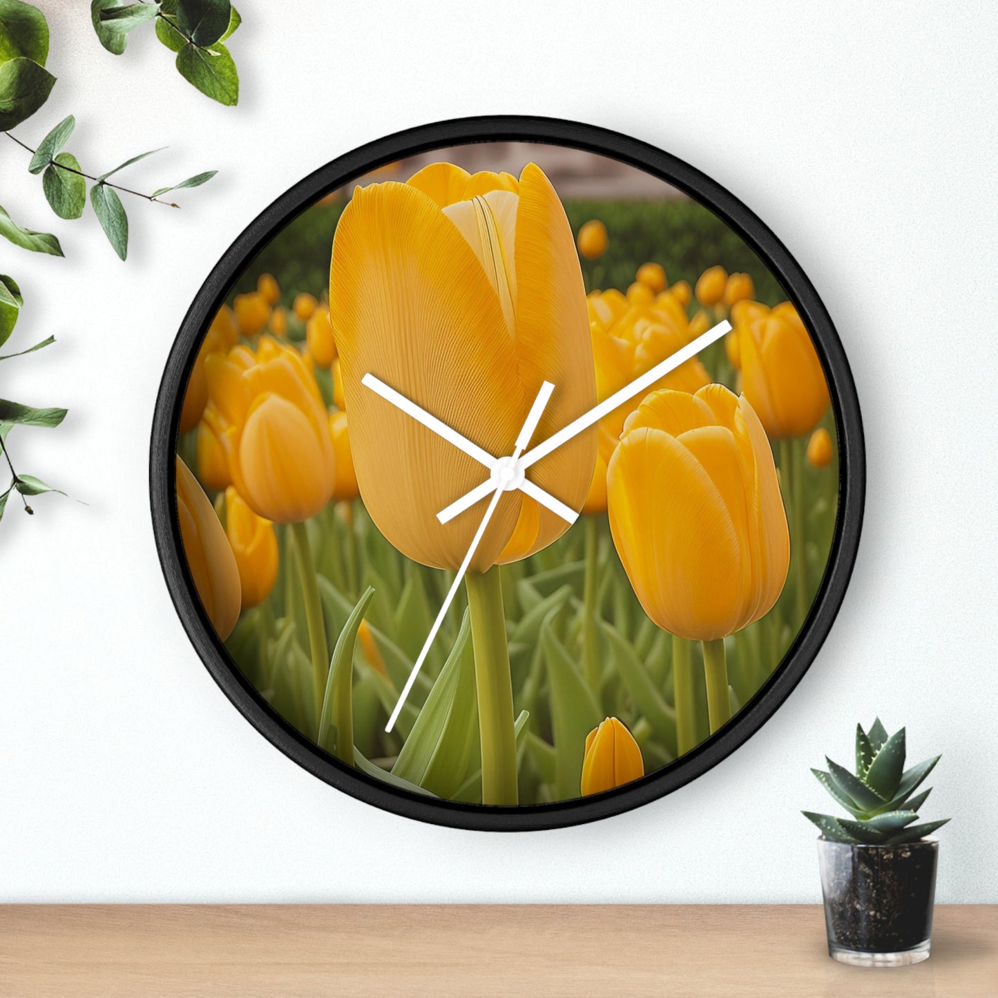 Yellow Tulip Wall Clock (SP Photography Collection)