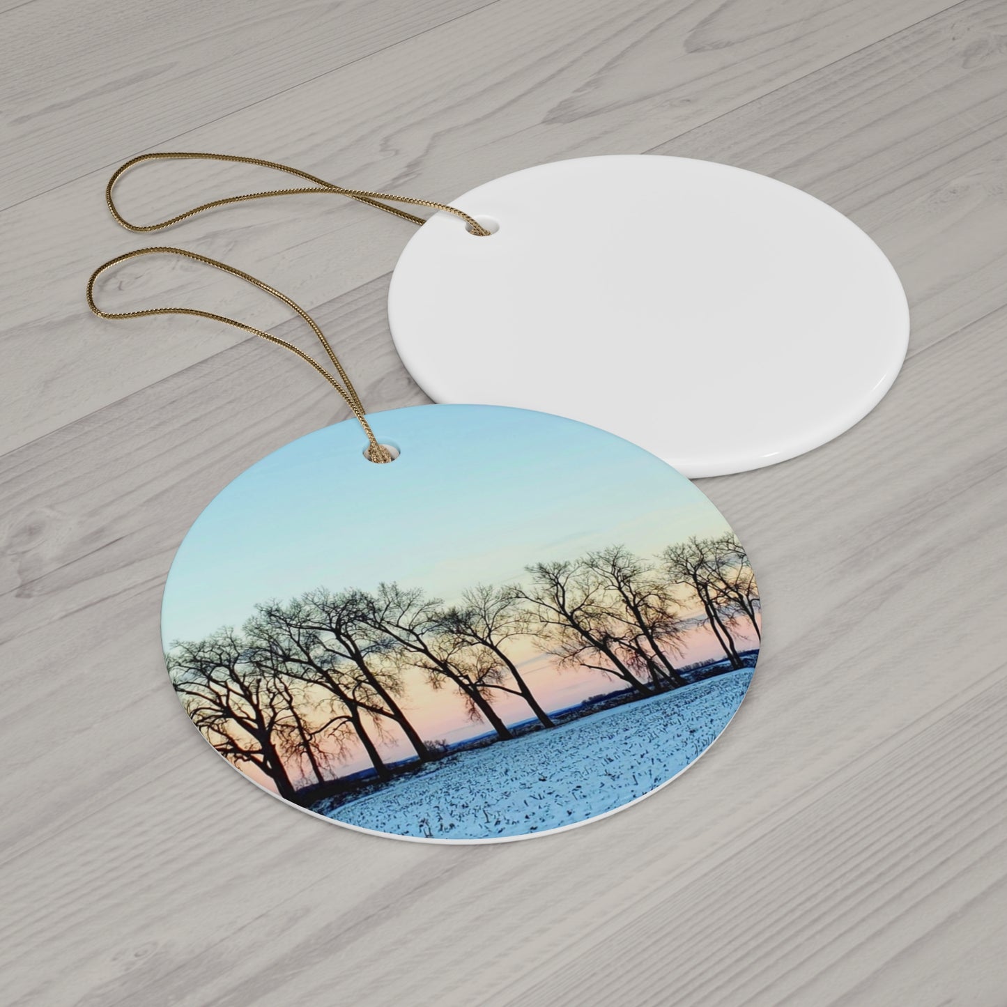 Snowy Tree Line Ornament (Enchanted Exposures By Tammy Lyne)