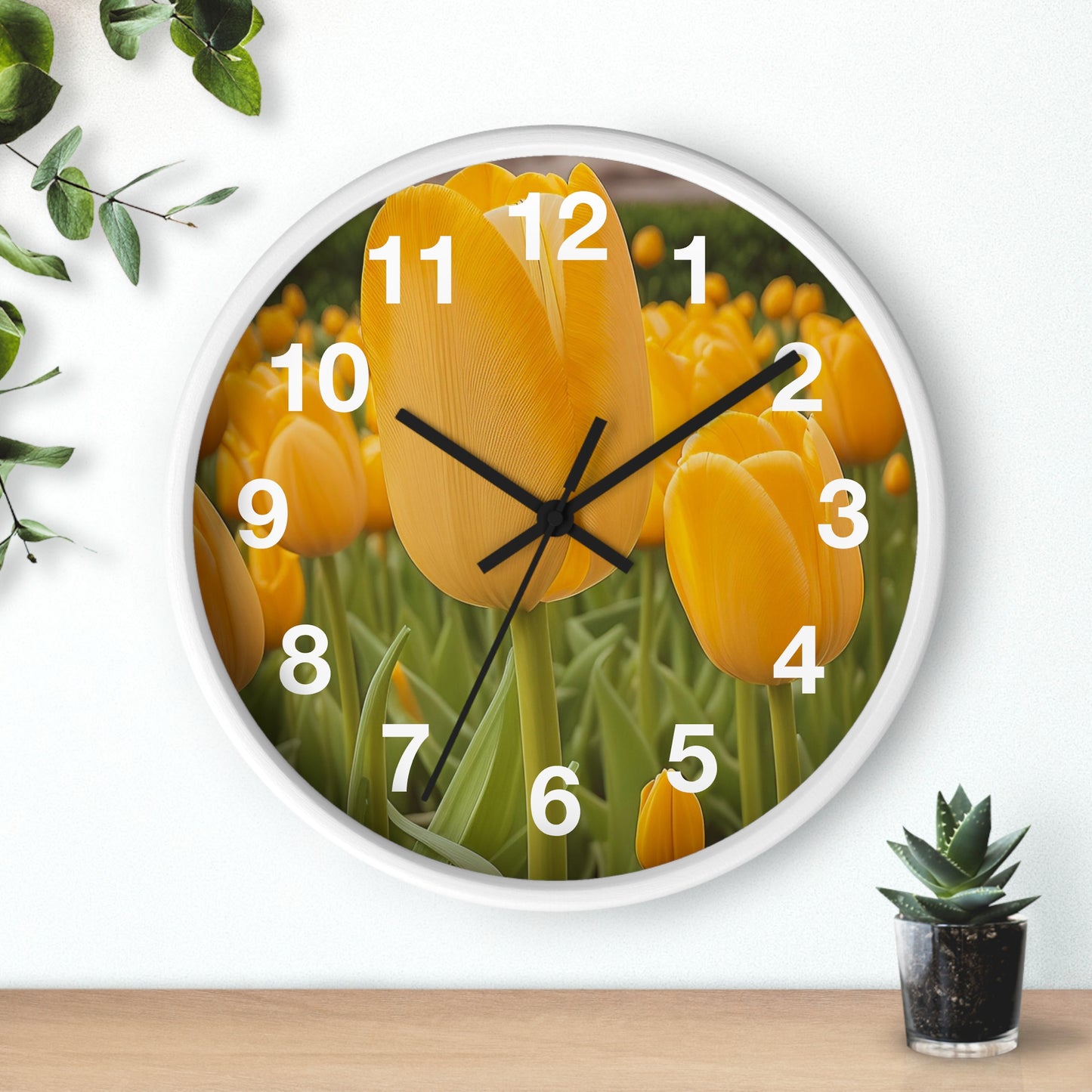 Yellow Tulip Wall Clock (SP Photography Collection)