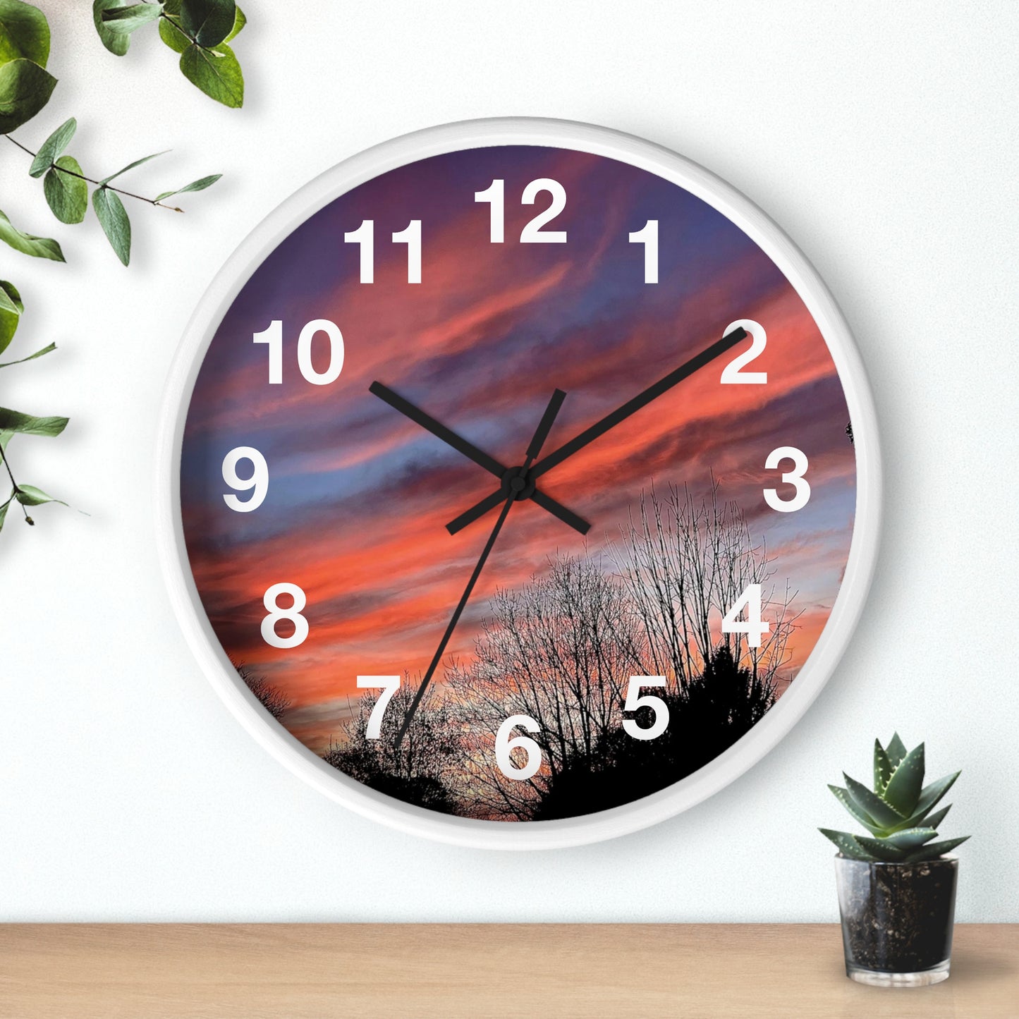Pink Sky Wall Clock (B & J Collections)