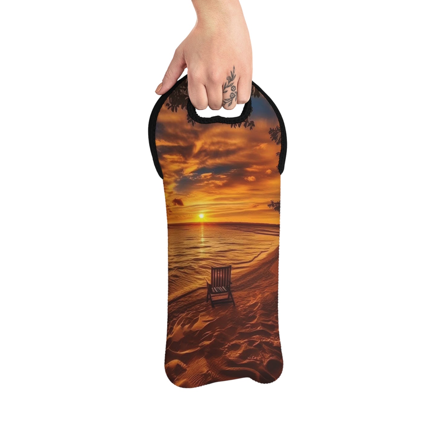 Sandy Beach Wine Tote Bag (ai B & J Collections)