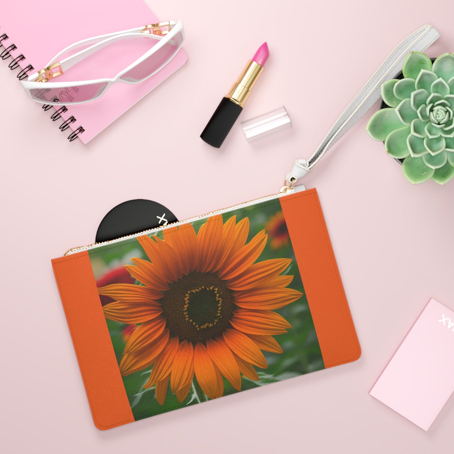 Orange Sunflower Large Clutch Bag (SP Photography Collection) ORANGE